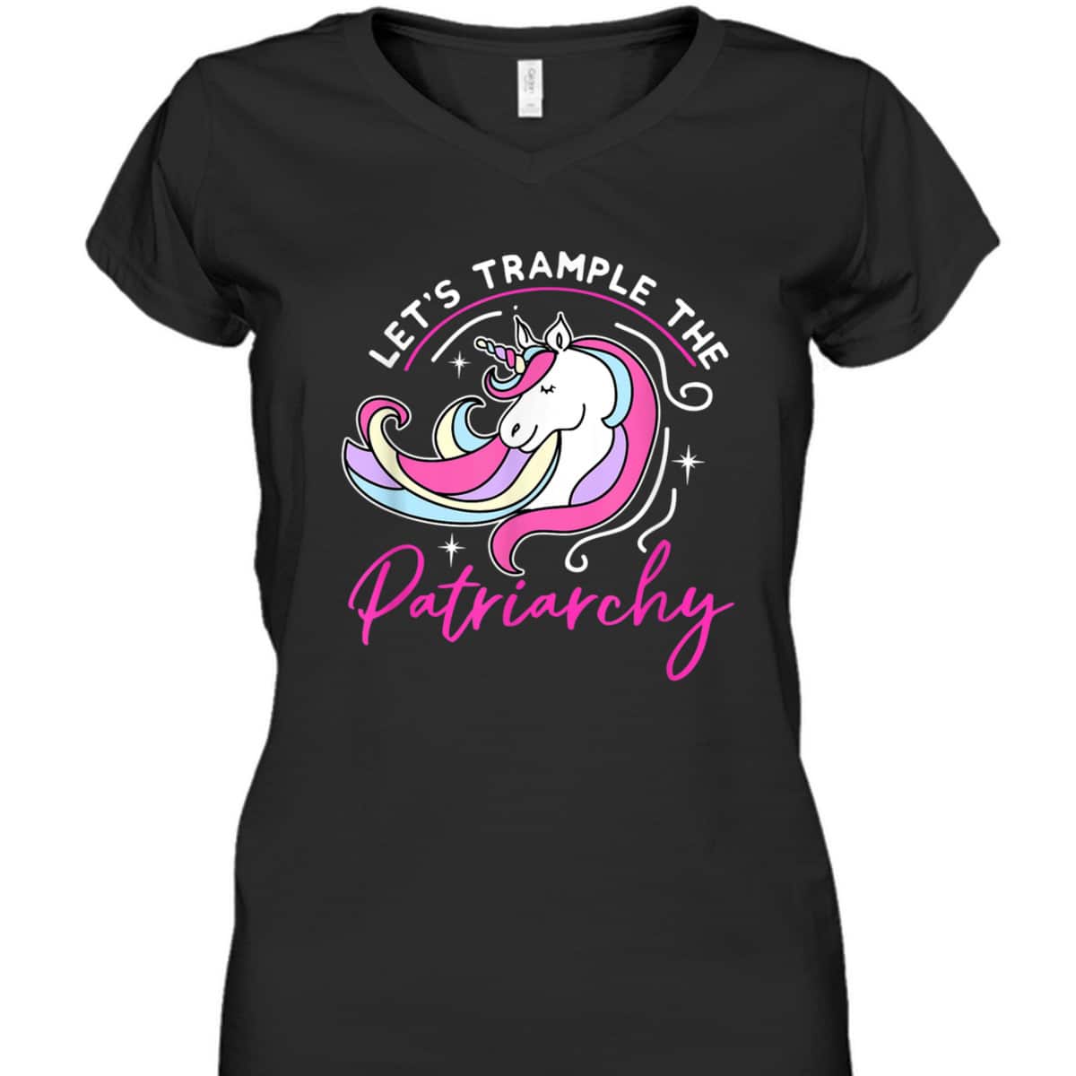 Trample The Patriarchy Funny Feminist Unicorn Social Justice T-Shirt