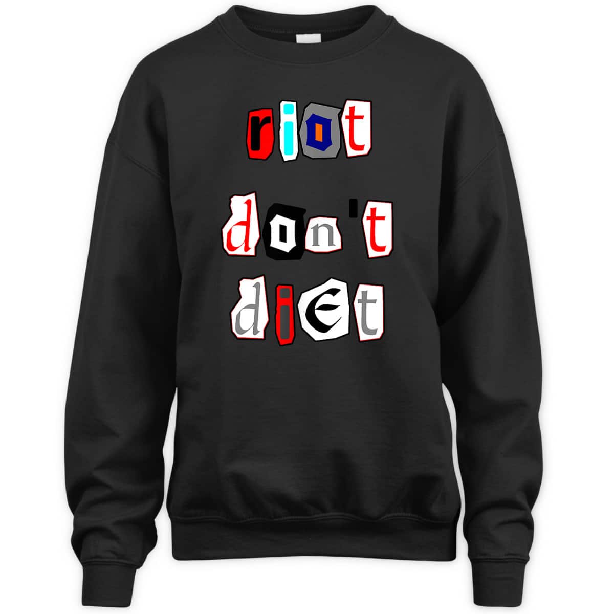 Riot Don't Diet Funny Feminist Riot Grrl T-Shirt Riot Don't Diet Funny Feminist Riot Grrl T-Shirt