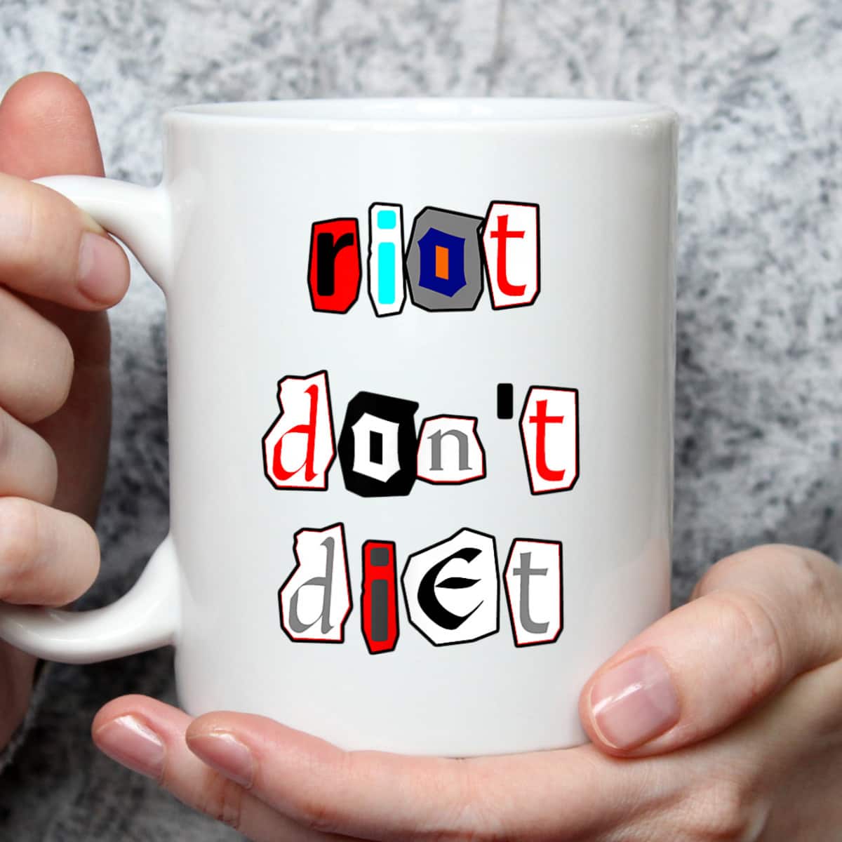 Riot Don't Diet Funny Feminist Riot Grrl T-Shirt Riot Don't Diet Funny Feminist Riot Grrl T-Shirt