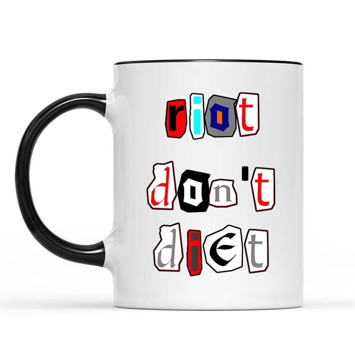 Riot Don't Diet Funny Feminist Riot Grrl T-Shirt Riot Don't Diet Funny Feminist Riot Grrl T-Shirt