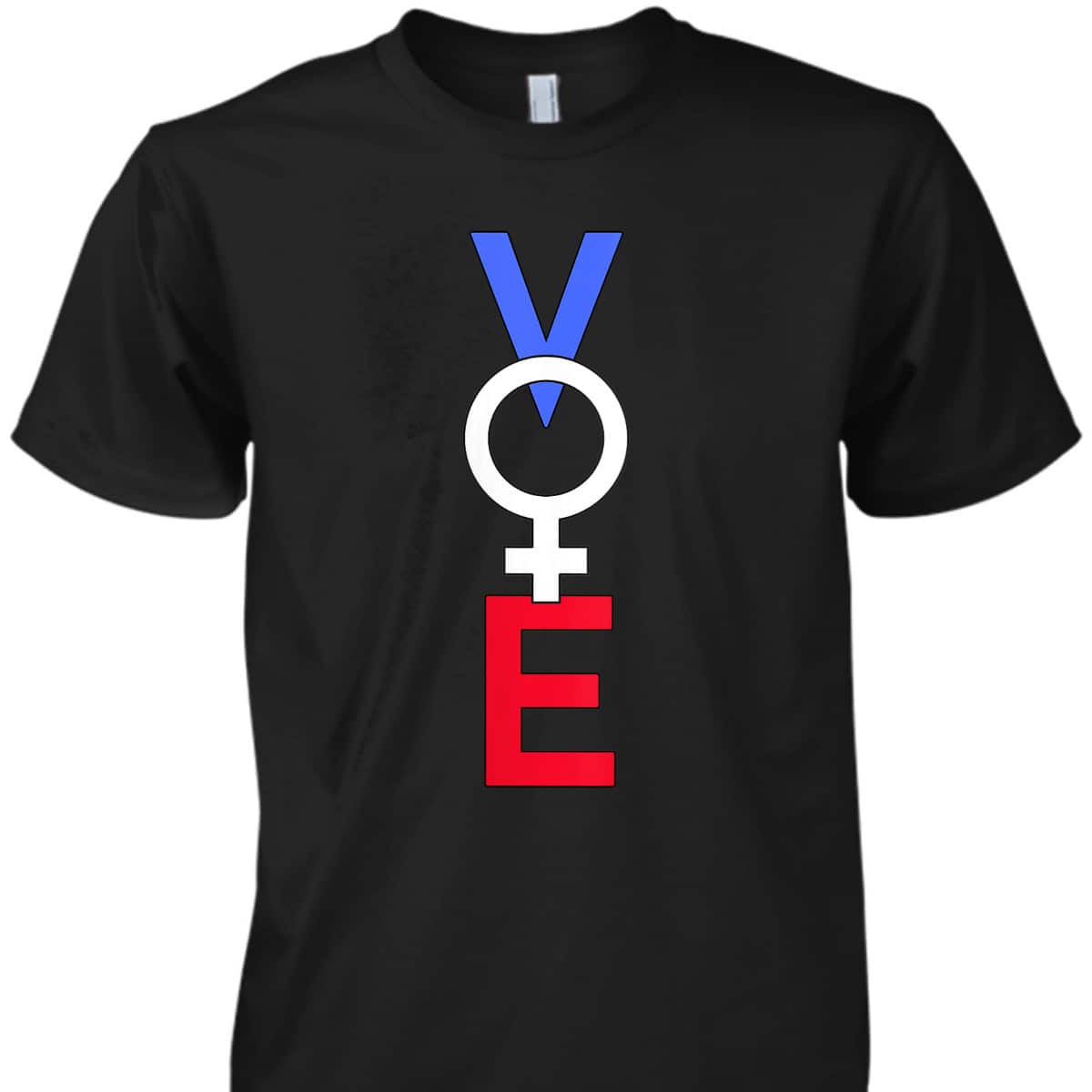 Womens Feminist Vote Red White Blue American Voting Election T-Shirt