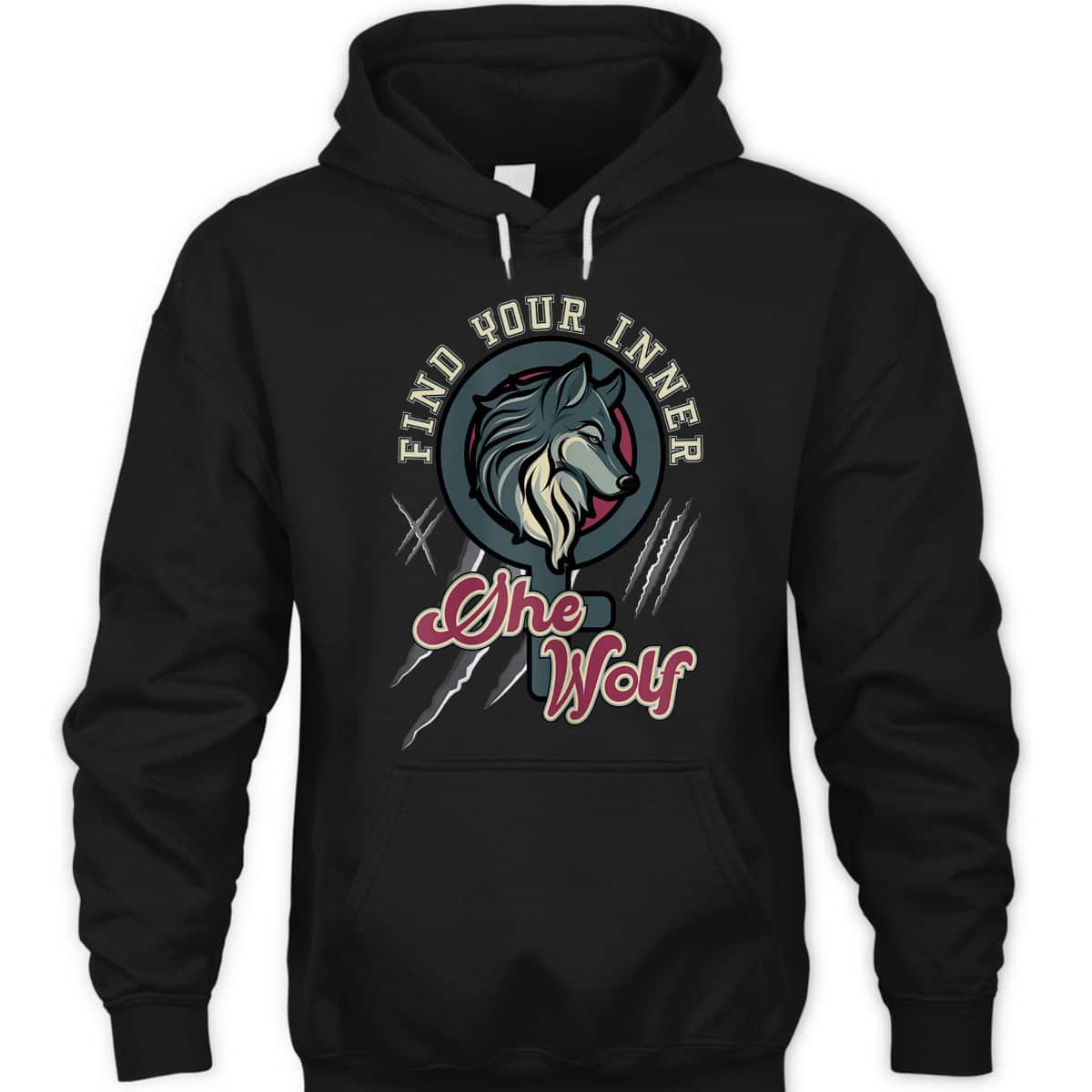 Womens Find Your Inner She Wolf Feminist Strong Female Graphic T-Shirt Womens Find Your Inner She Wolf Feminist Strong Female Graphic T-Shirt