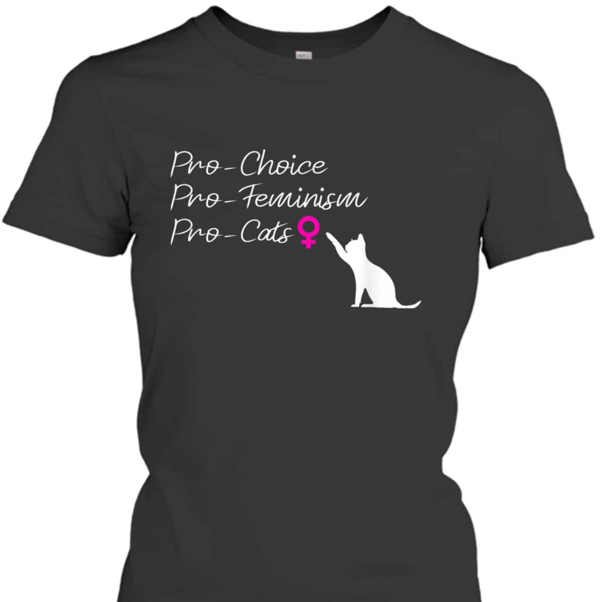 Pro-Choice Pro-Feminism Pro-Cats T-Shirt
