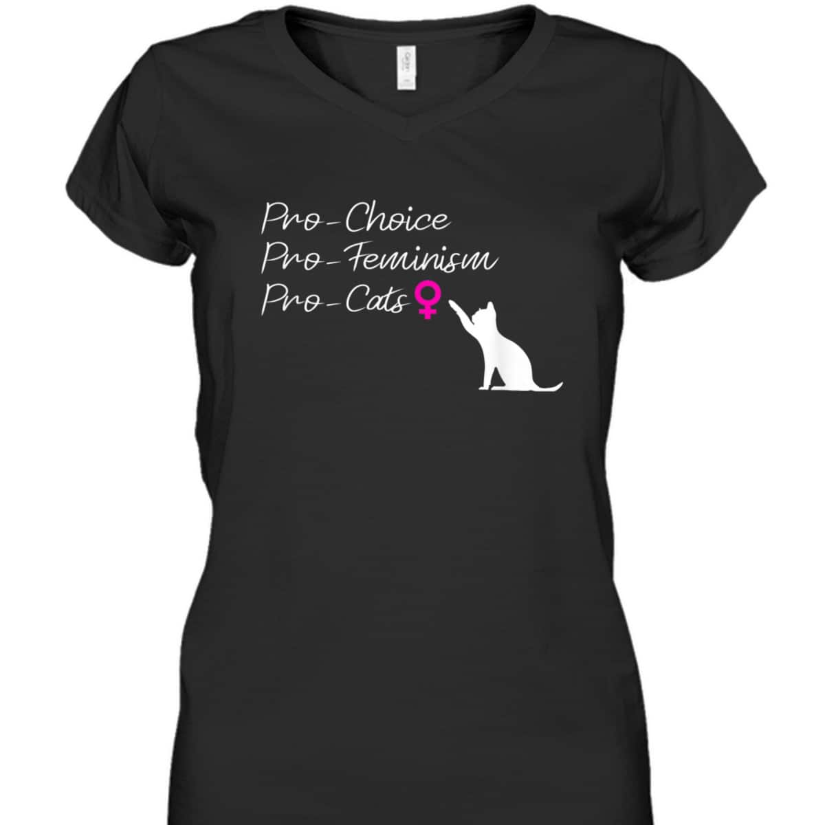 Pro-Choice Pro-Feminism Pro-Cats T-Shirt