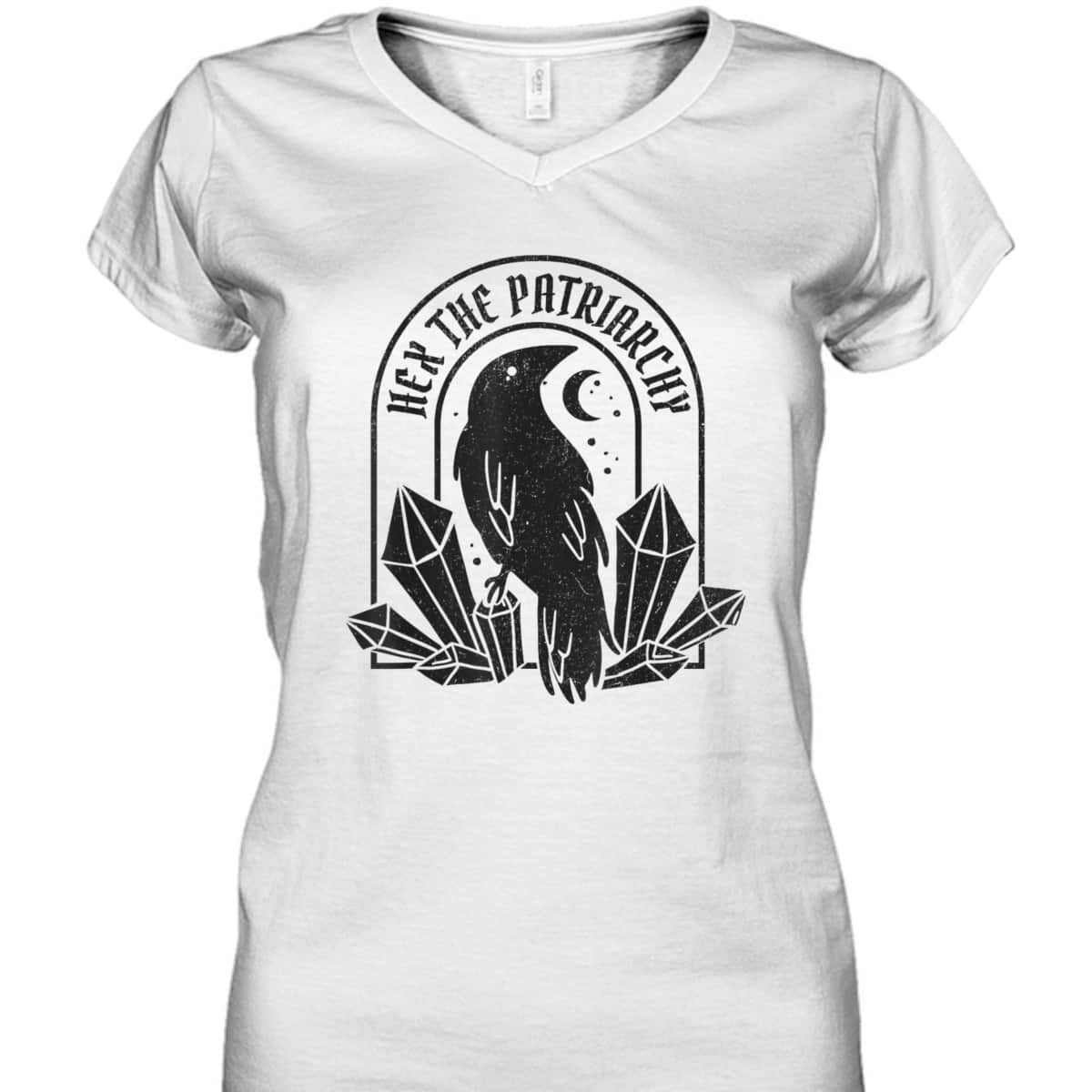Feminist Witch Crow Hex The Patriarchy T-Shirt