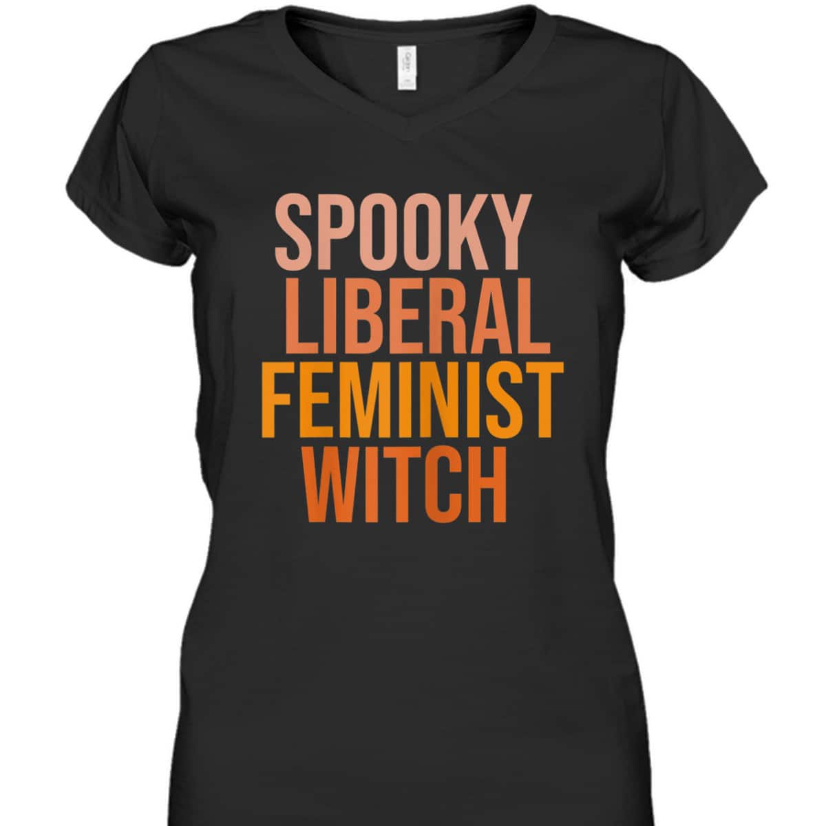 Womens Halloween Spooky Liberal Feminist Witch For T-Shirt