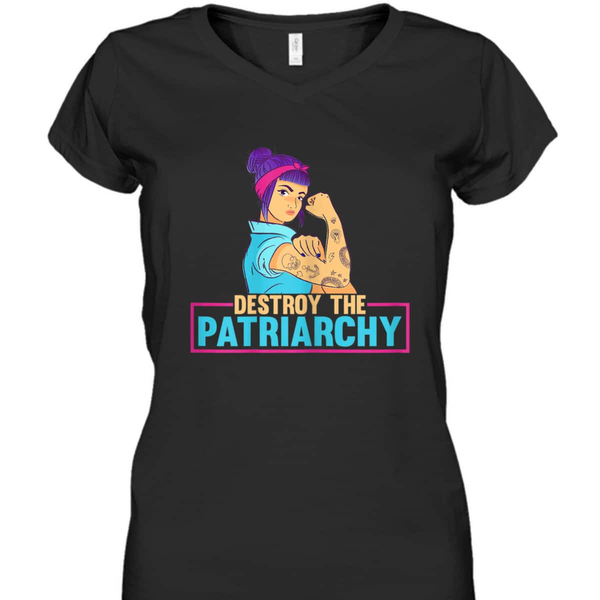 Womens Radical Feminist Feminism Destroy The Patriarchy T-Shirt