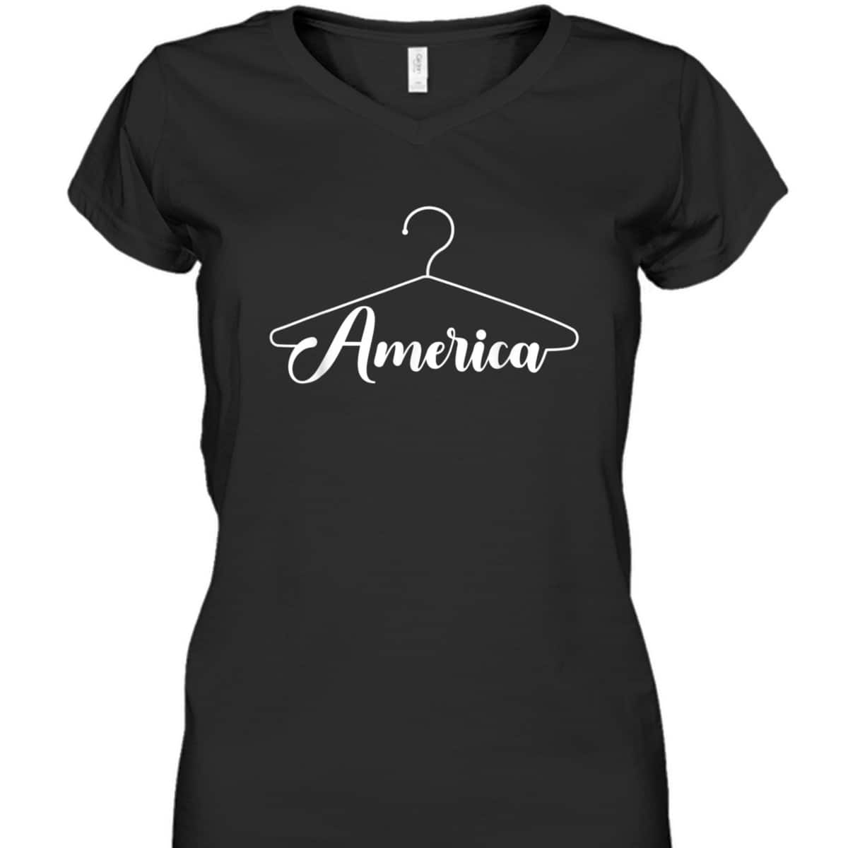 America Hanger ProChoice Feminist T-Shirt America Hanger ProChoice Feminist T-Shirt