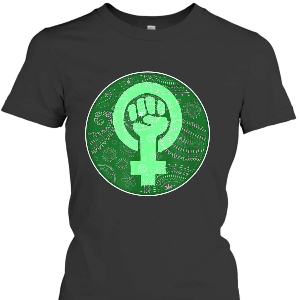 Abortion Rights Feminist Fist Green Bandana Pro Choice T-Shirt