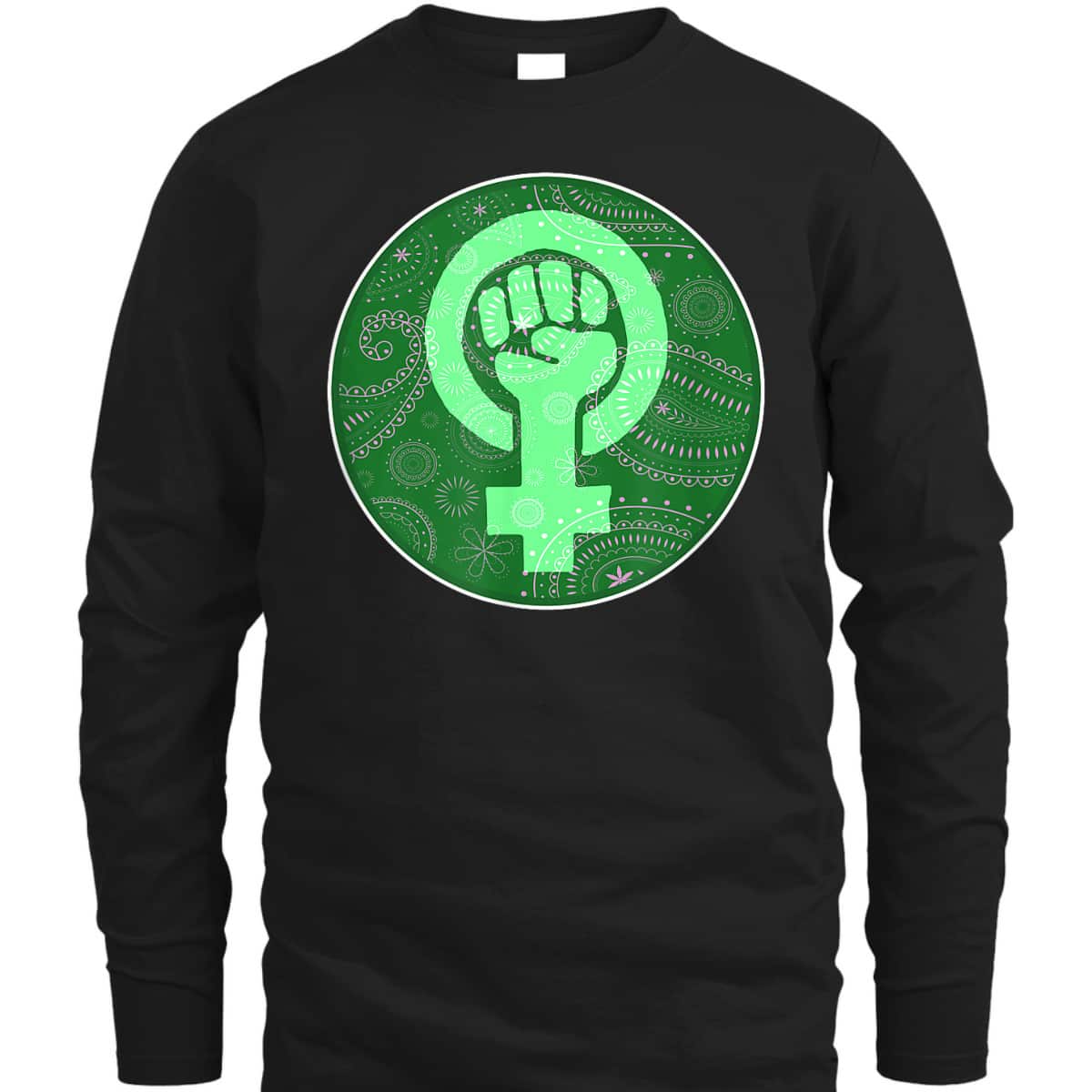 Abortion Rights Feminist Fist Green Bandana Pro Choice T-Shirt