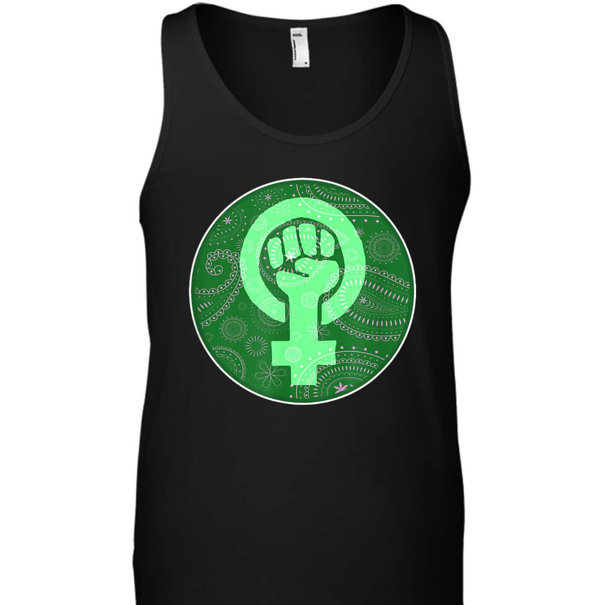Abortion Rights Feminist Fist Green Bandana Pro Choice T-Shirt