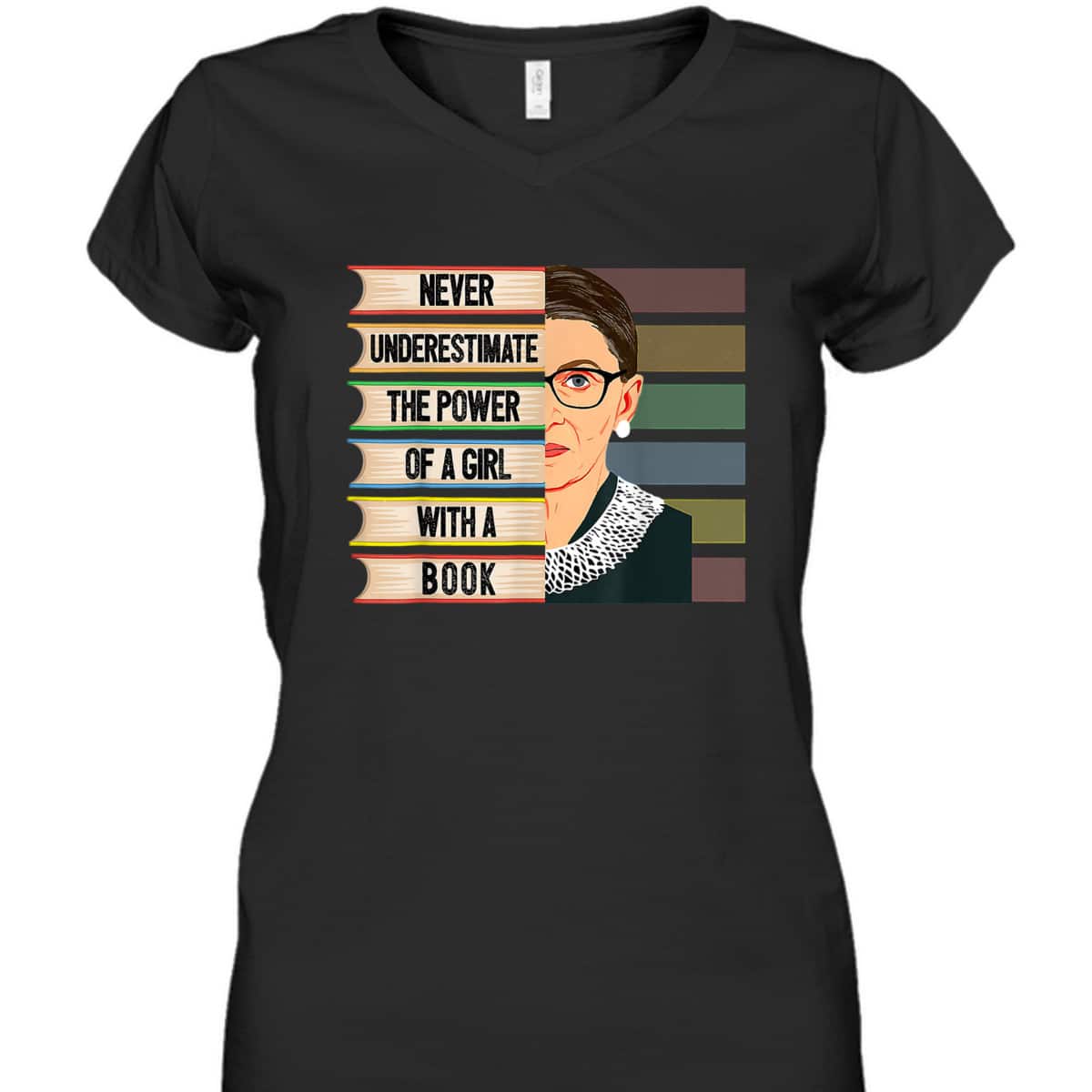 Feminist Ruth Bader Ginsburg RBG Quote Girl With Book T-Shirt