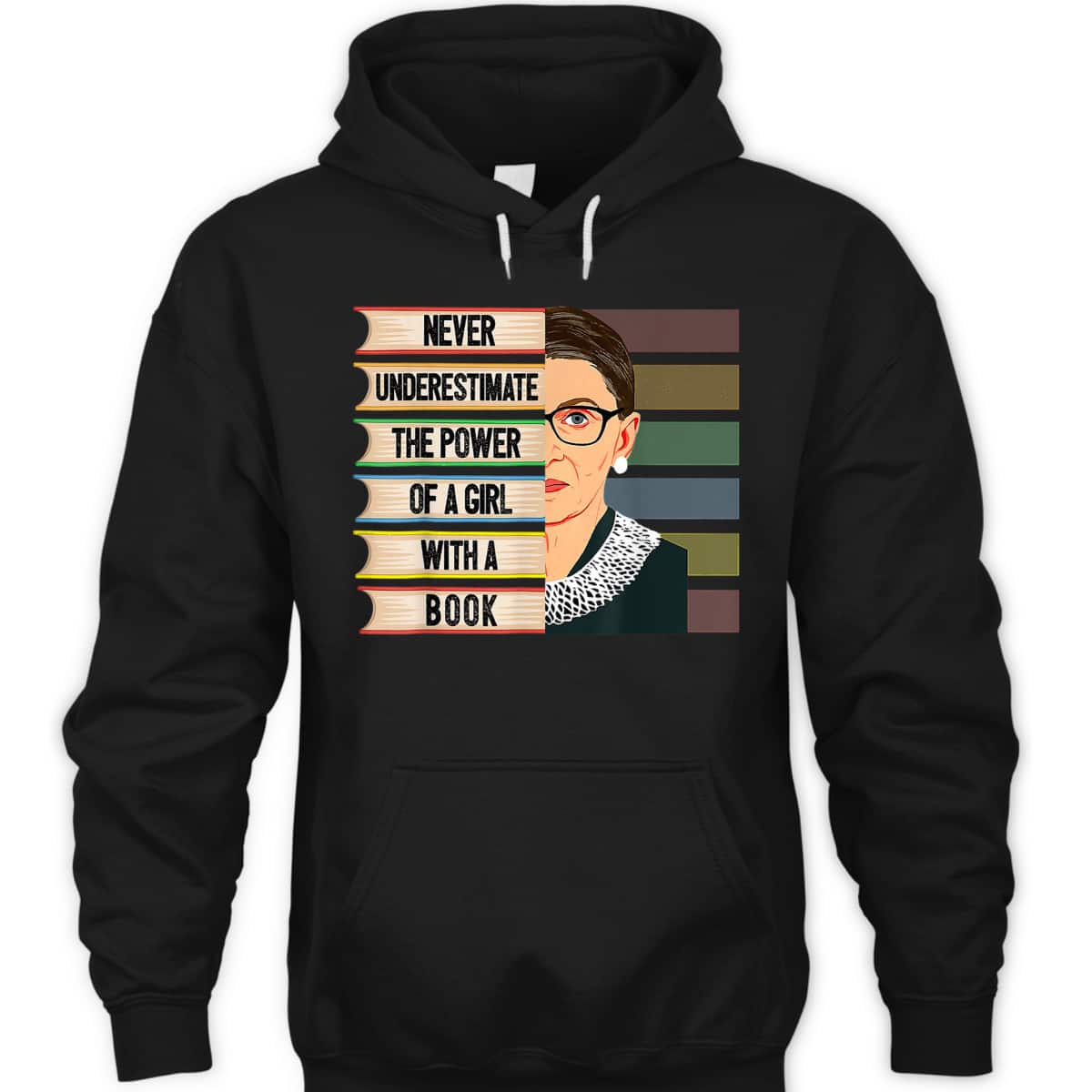 Feminist Ruth Bader Ginsburg RBG Quote Girl With Book T-Shirt