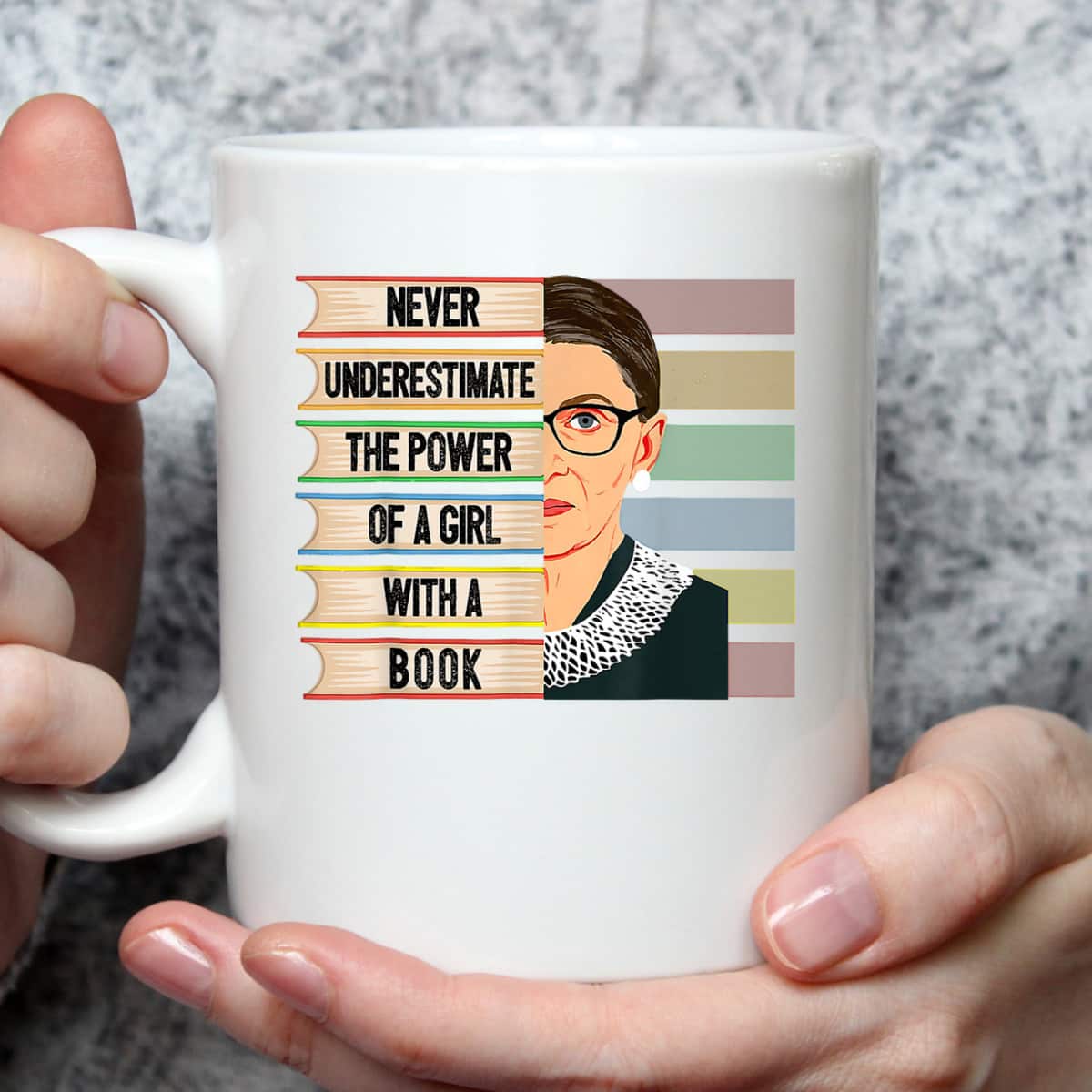 Feminist Ruth Bader Ginsburg RBG Quote Girl With Book T-Shirt