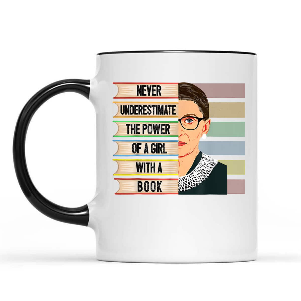 Feminist Ruth Bader Ginsburg RBG Quote Girl With Book T-Shirt