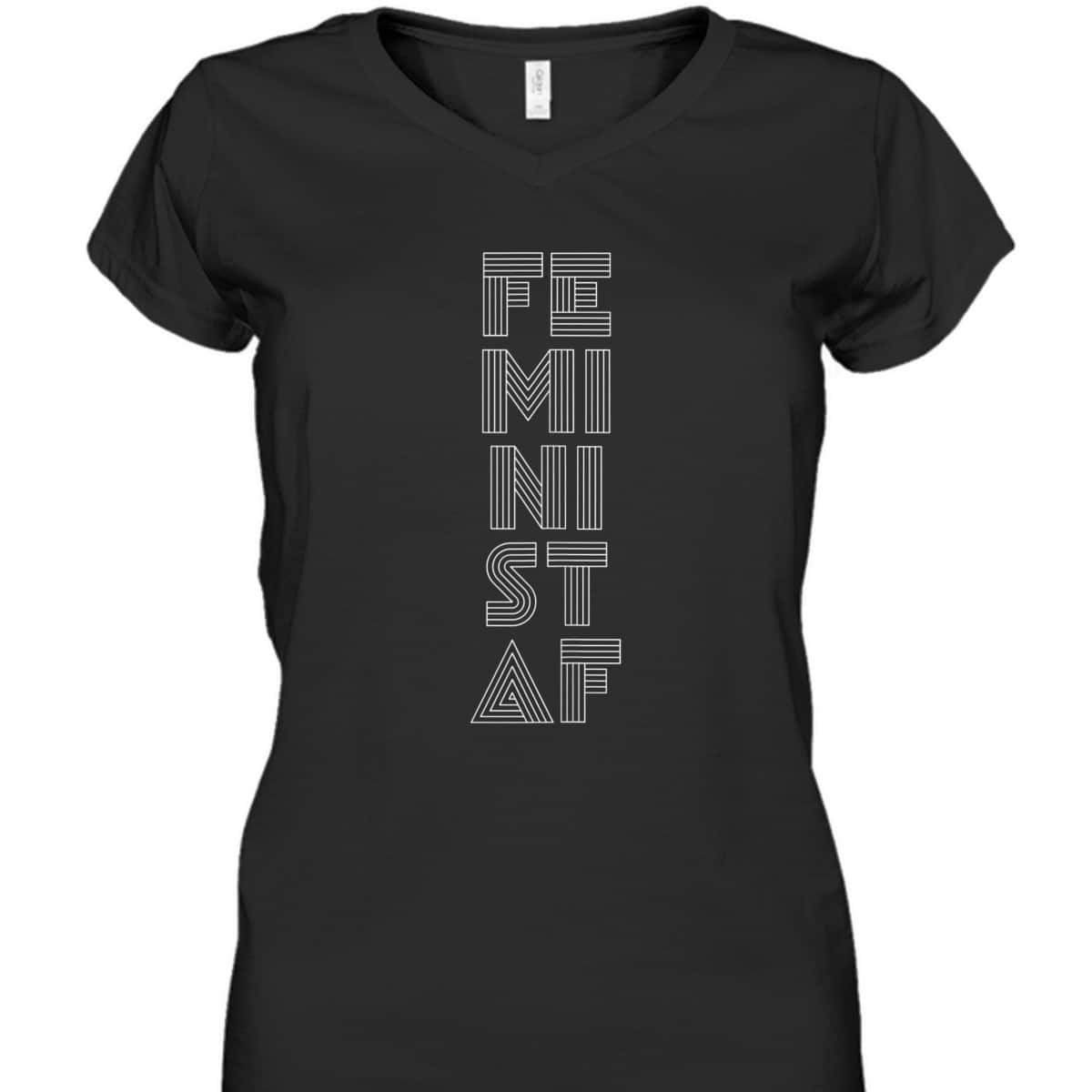 Feminist AF Social Justice Equal Rights ERA Ally Woke Joke T-Shirt