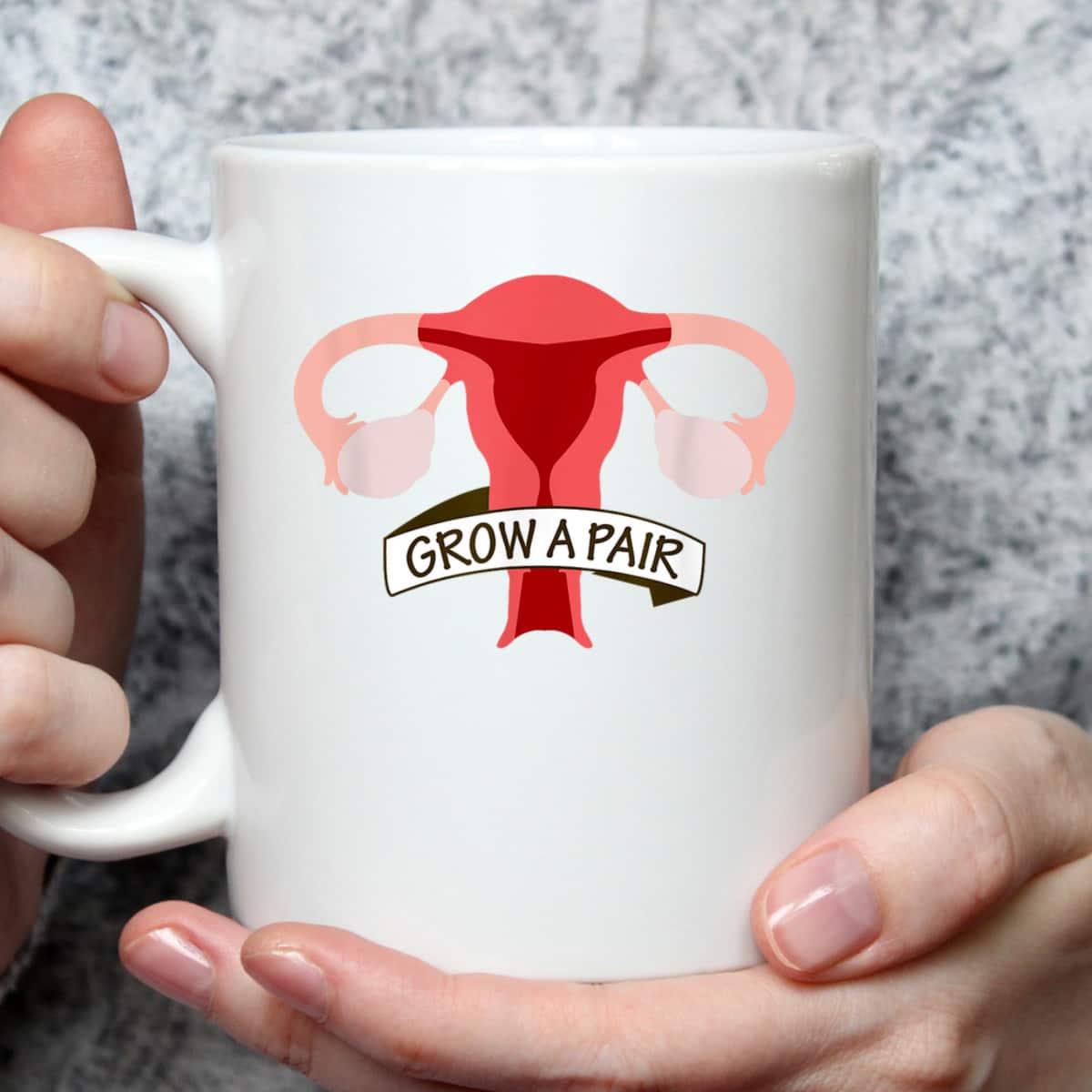 Grow A Pair Of Ovaries - Funny Uterus For Feminists T-Shirt Grow A Pair Of Ovaries - Funny Uterus For Feminists T-Shirt