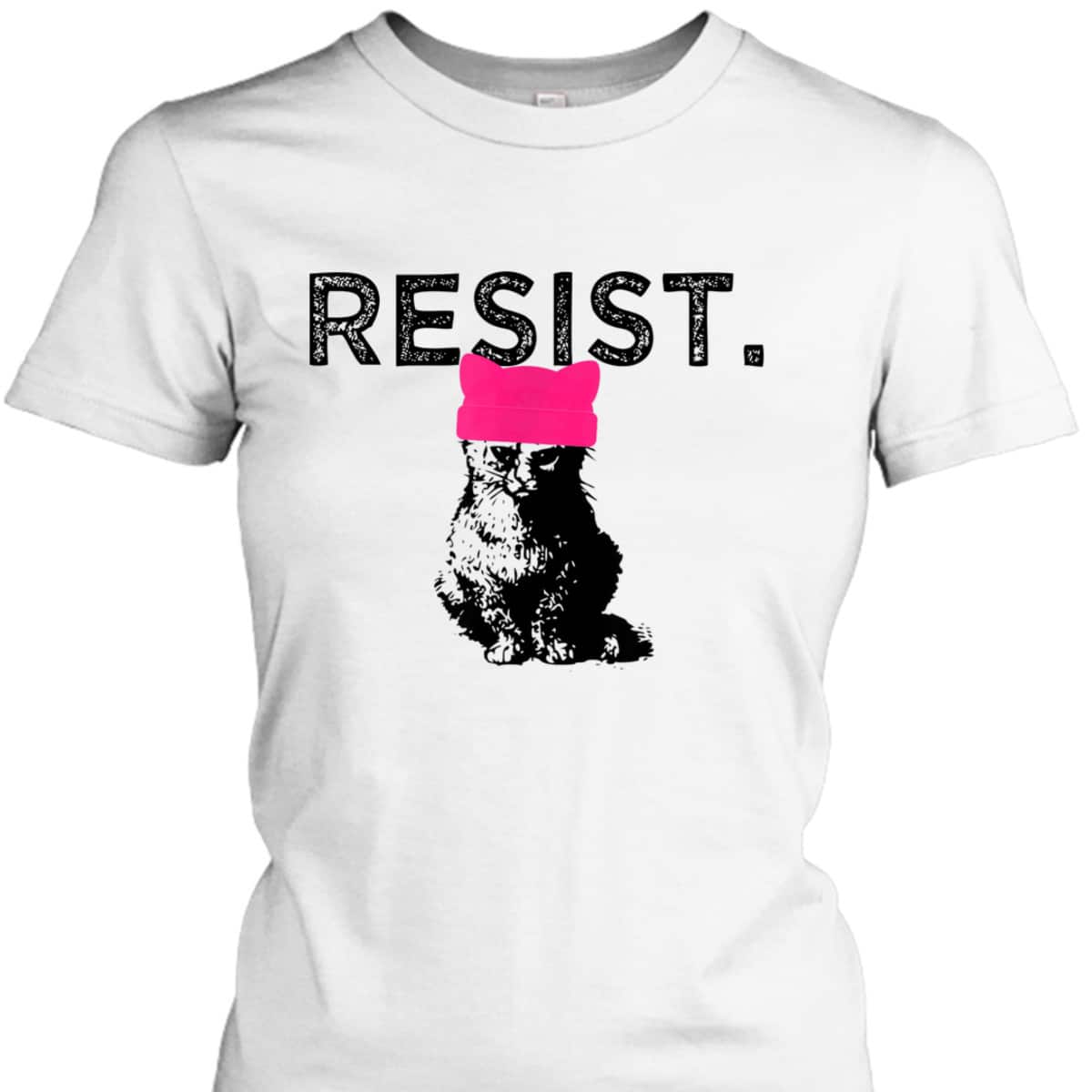Feminist Resist Pussyhat Pink Hat Cat Lady T-Shirt Feminist Resist Pussyhat Pink Hat Cat Lady T-Shirt