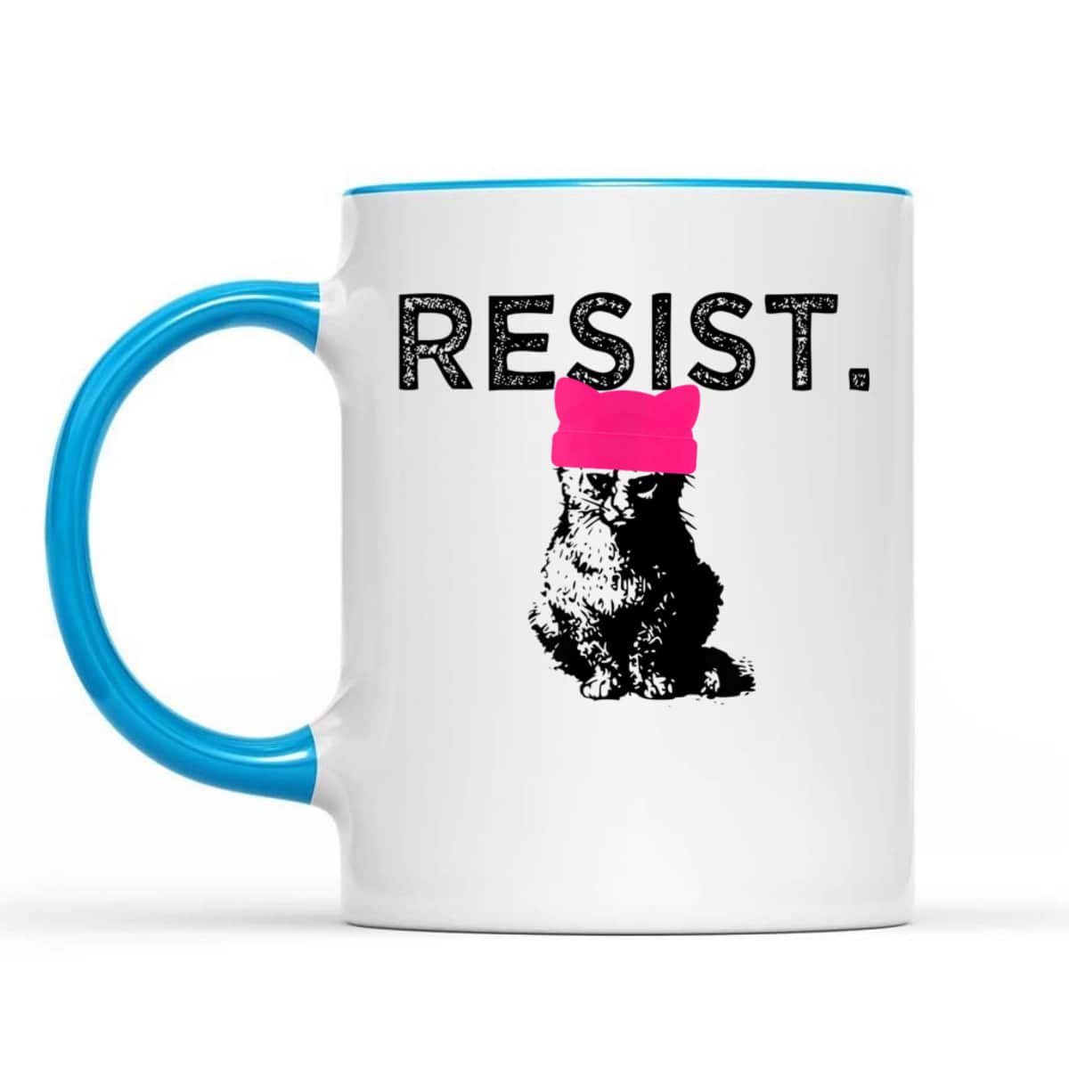 Feminist Resist Pussyhat Pink Hat Cat Lady T-Shirt