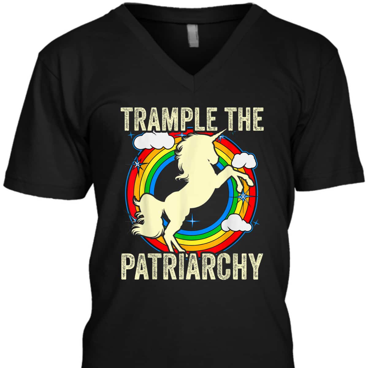 Trample The Patriarchy Rainbow Vintage Feminist T-Shirt