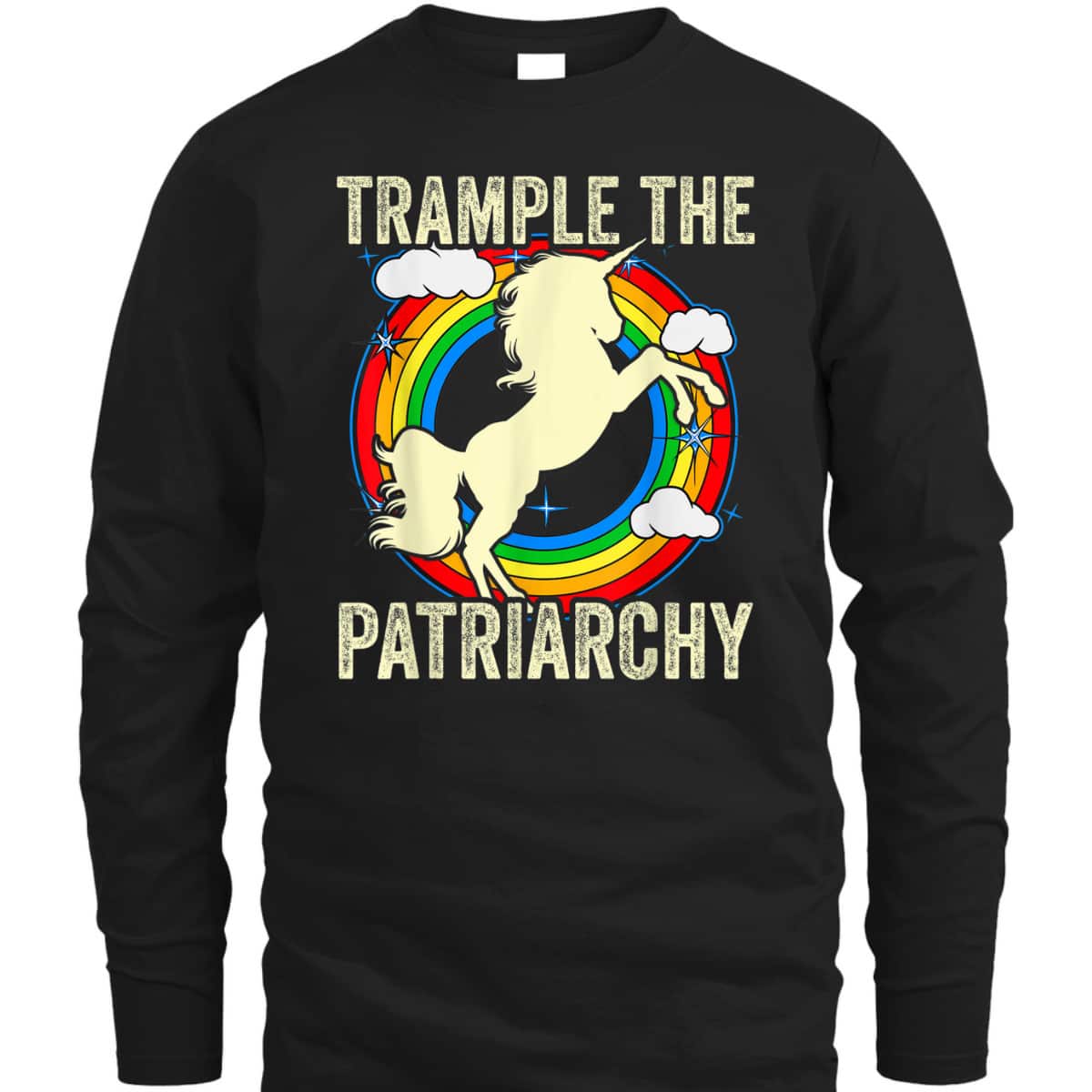 Trample The Patriarchy Rainbow Vintage Feminist T-Shirt