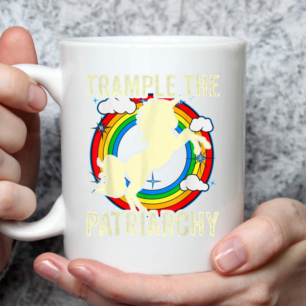 Trample The Patriarchy Rainbow Vintage Feminist T-Shirt