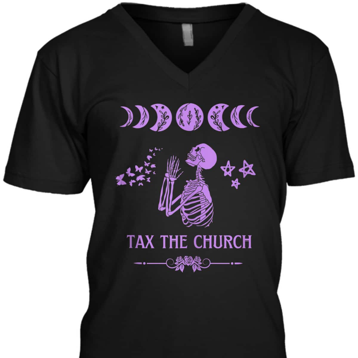 Pro Choice Purple Tax The Church Feminism And Goth Skeleton T-Shirt Pro Choice Purple Tax The Church Feminism And Goth Skeleton T-Shirt