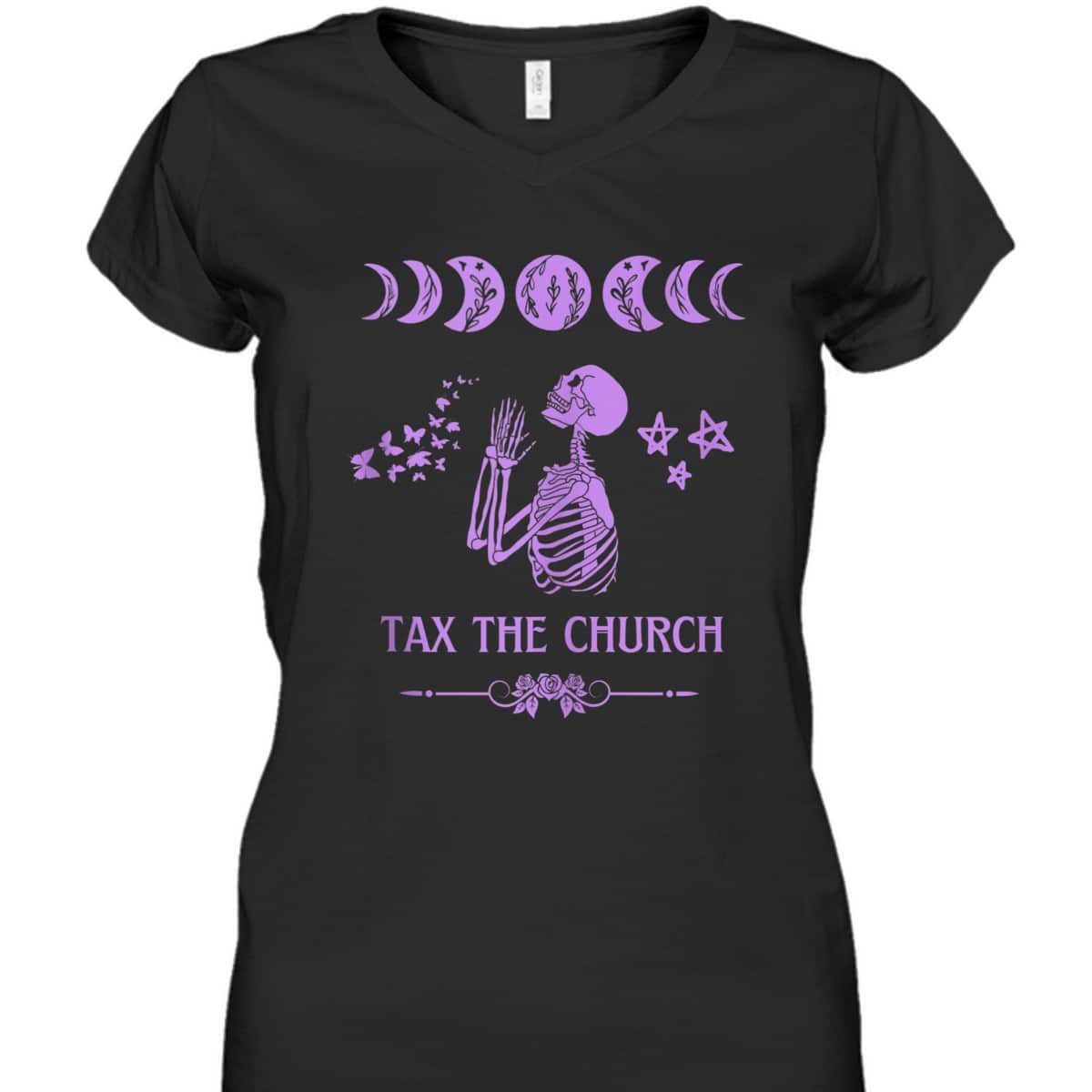 Pro Choice Purple Tax The Church Feminism And Goth Skeleton T-Shirt Pro Choice Purple Tax The Church Feminism And Goth Skeleton T-Shirt