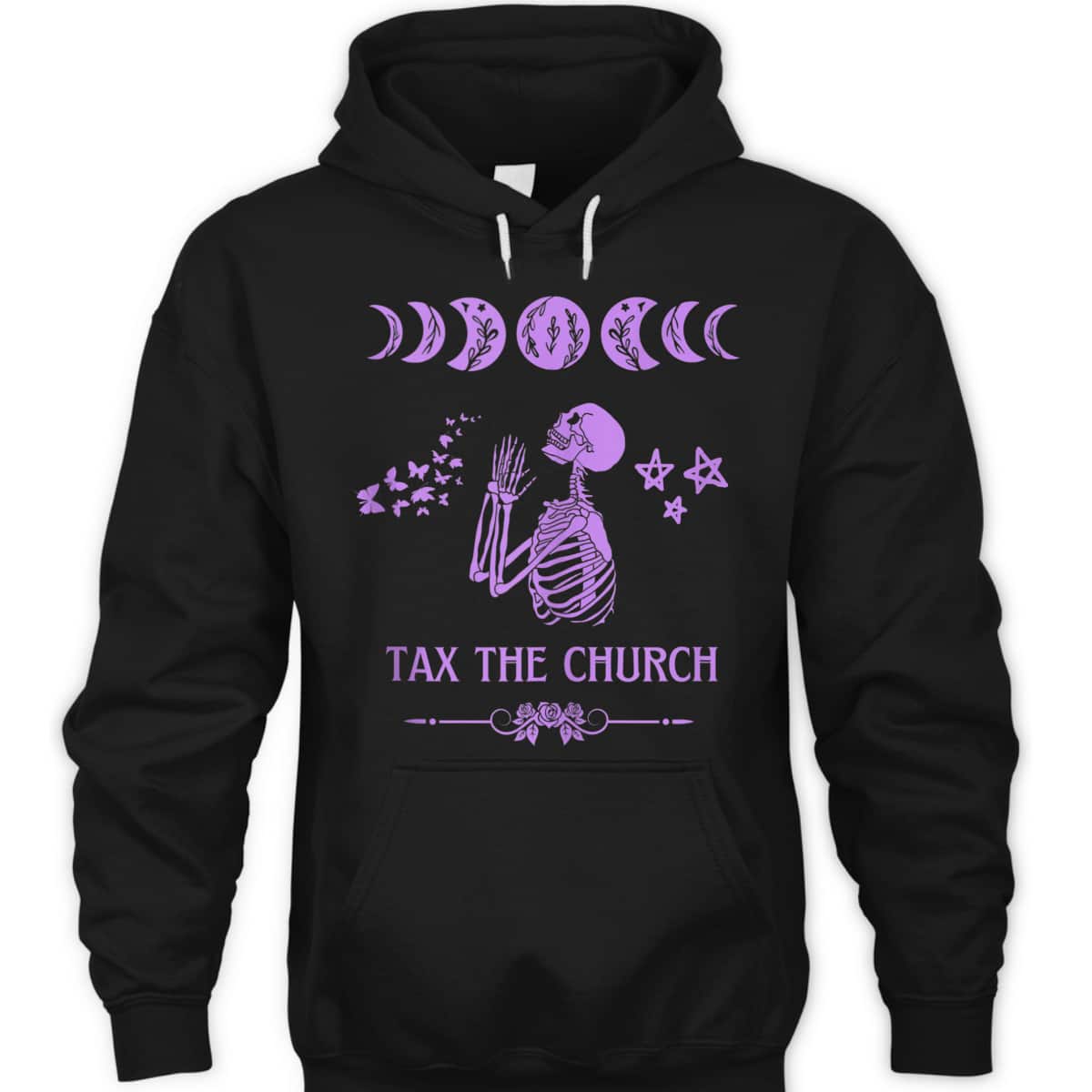 Pro Choice Purple Tax The Church Feminism And Goth Skeleton T-Shirt