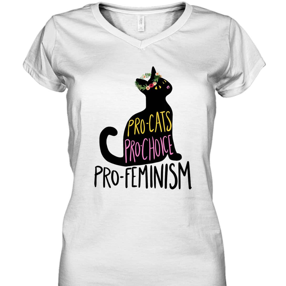 Pro Cats Pro Choice Pro Feminism, Black Cat Lover, Feminist T-Shirt Pro Cats Pro Choice Pro Feminism, Black Cat Lover, Feminist T-Shirt