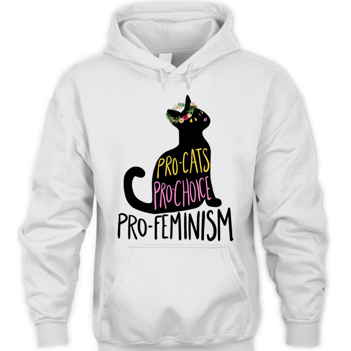 Pro Cats Pro Choice Pro Feminism, Black Cat Lover, Feminist T-Shirt