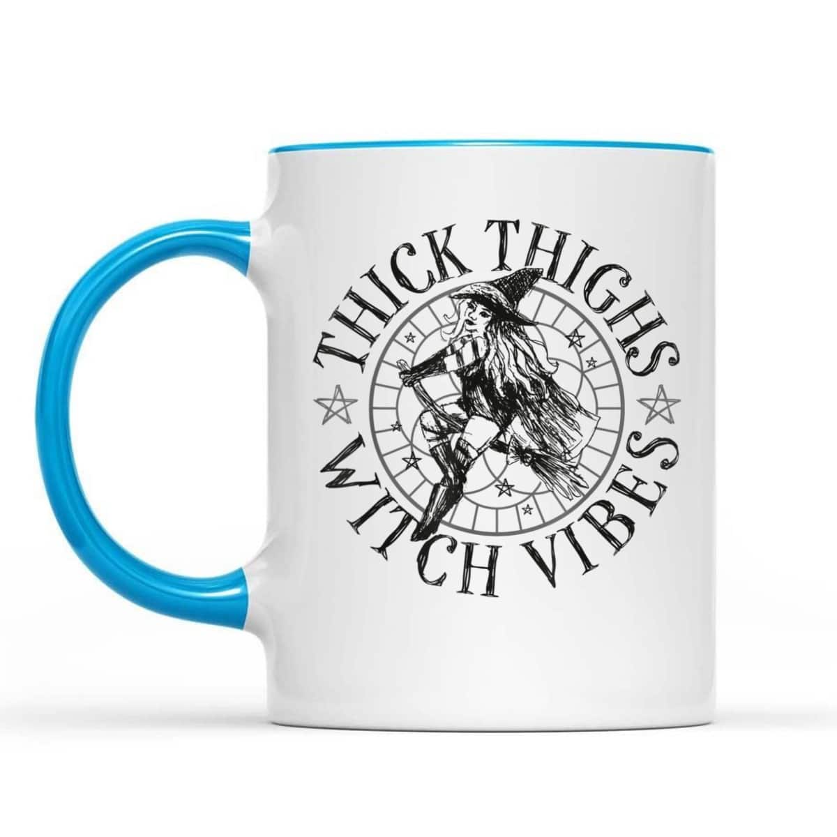 Thick Thighs Witch Vibes Feminist Spooky Vibes Halloween T-Shirt Thick Thighs Witch Vibes Feminist Spooky Vibes Halloween T-Shirt