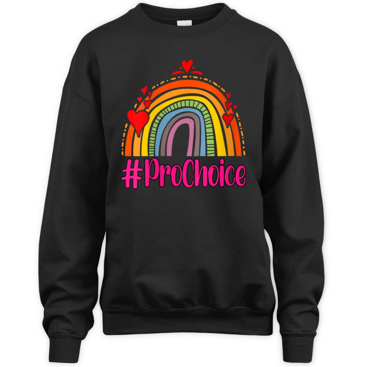Womens Prochoice Rainbow Feminism Reproductice Right T-Shirt