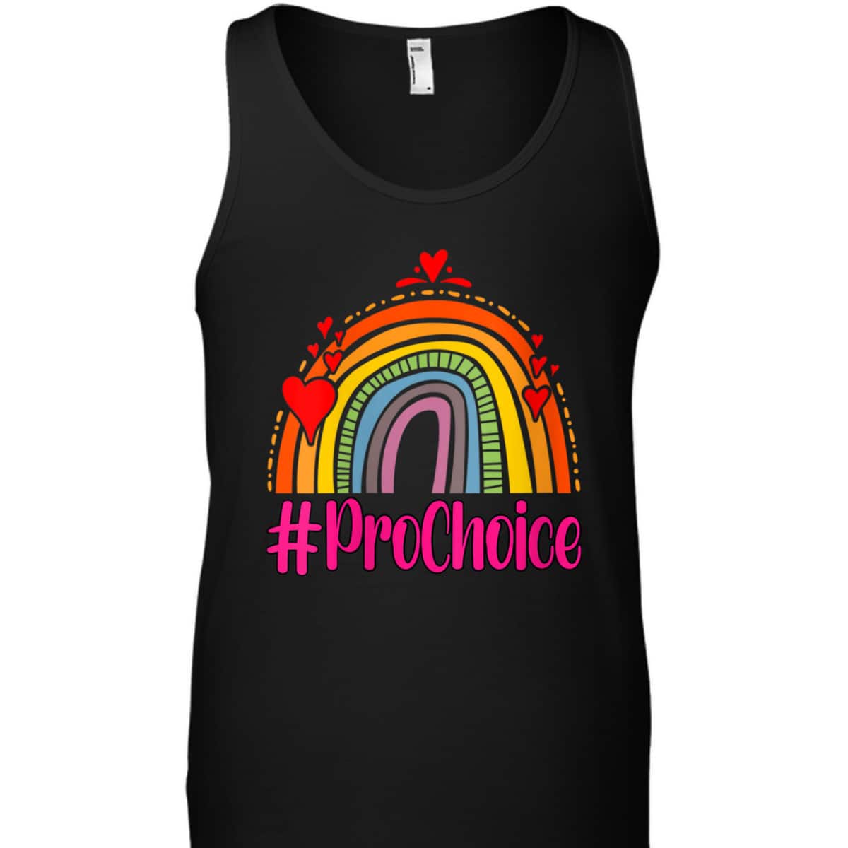 Womens Prochoice Rainbow Feminism Reproductice Right T-Shirt