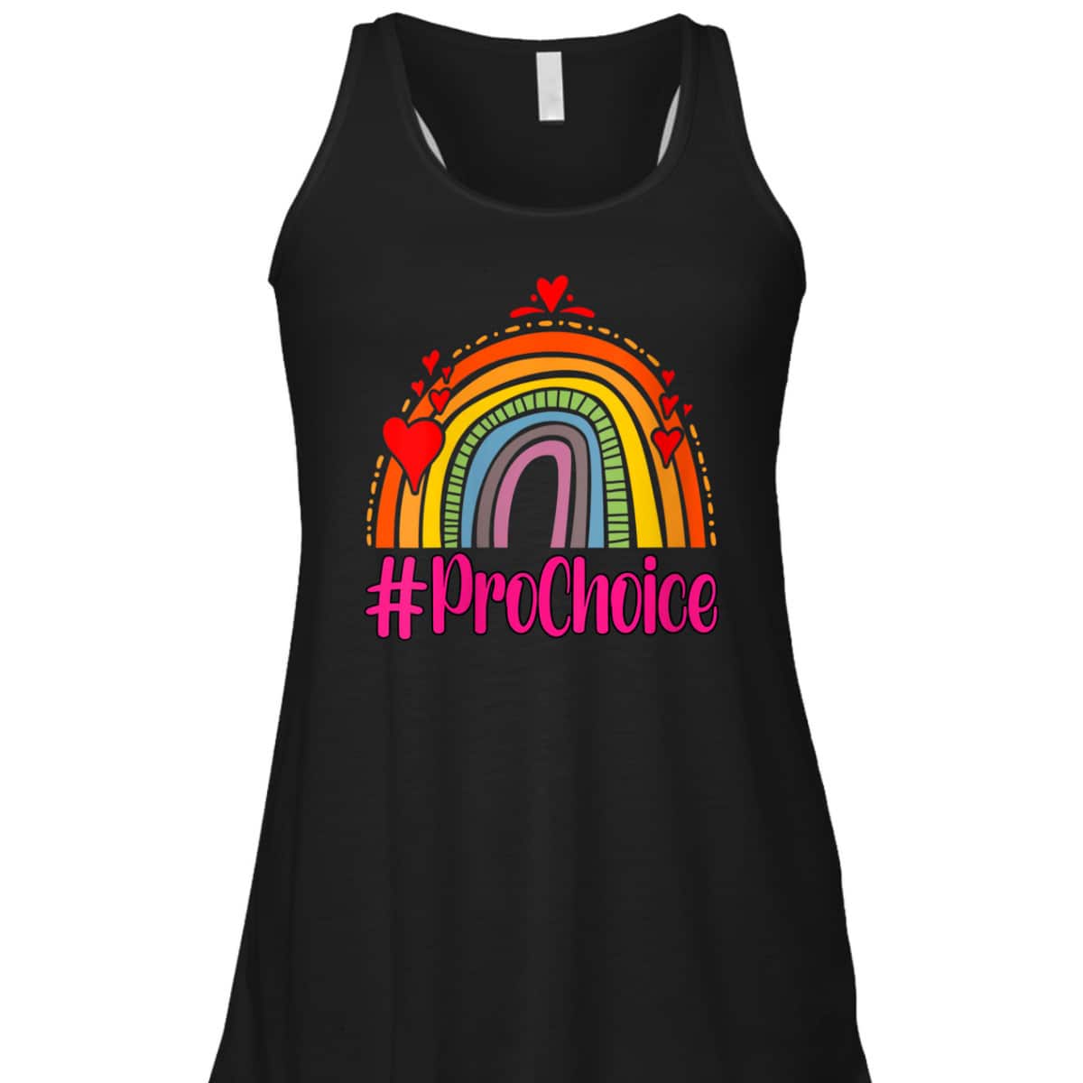 Womens Prochoice Rainbow Feminism Reproductice Right T-Shirt
