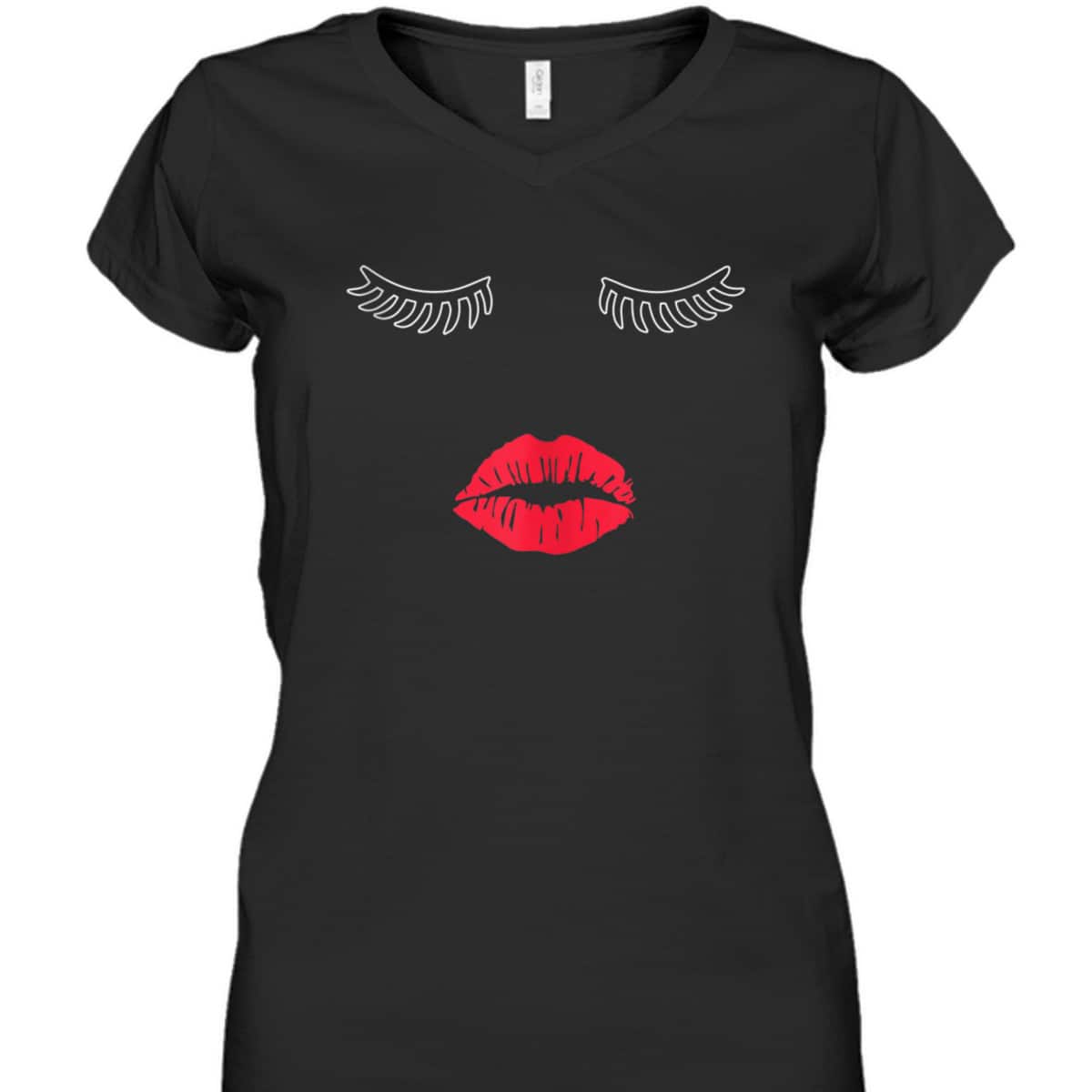 Cute Lashes Lips Woman Girl Beautiful Kiss Feminist Blondie T-Shirt Cute Lashes Lips Woman Girl Beautiful Kiss Feminist Blondie T-Shirt
