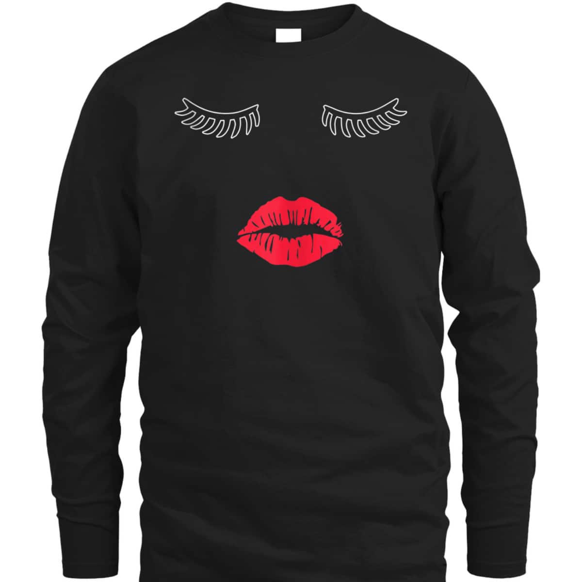 Cute Lashes Lips Woman Girl Beautiful Kiss Feminist Blondie T-Shirt