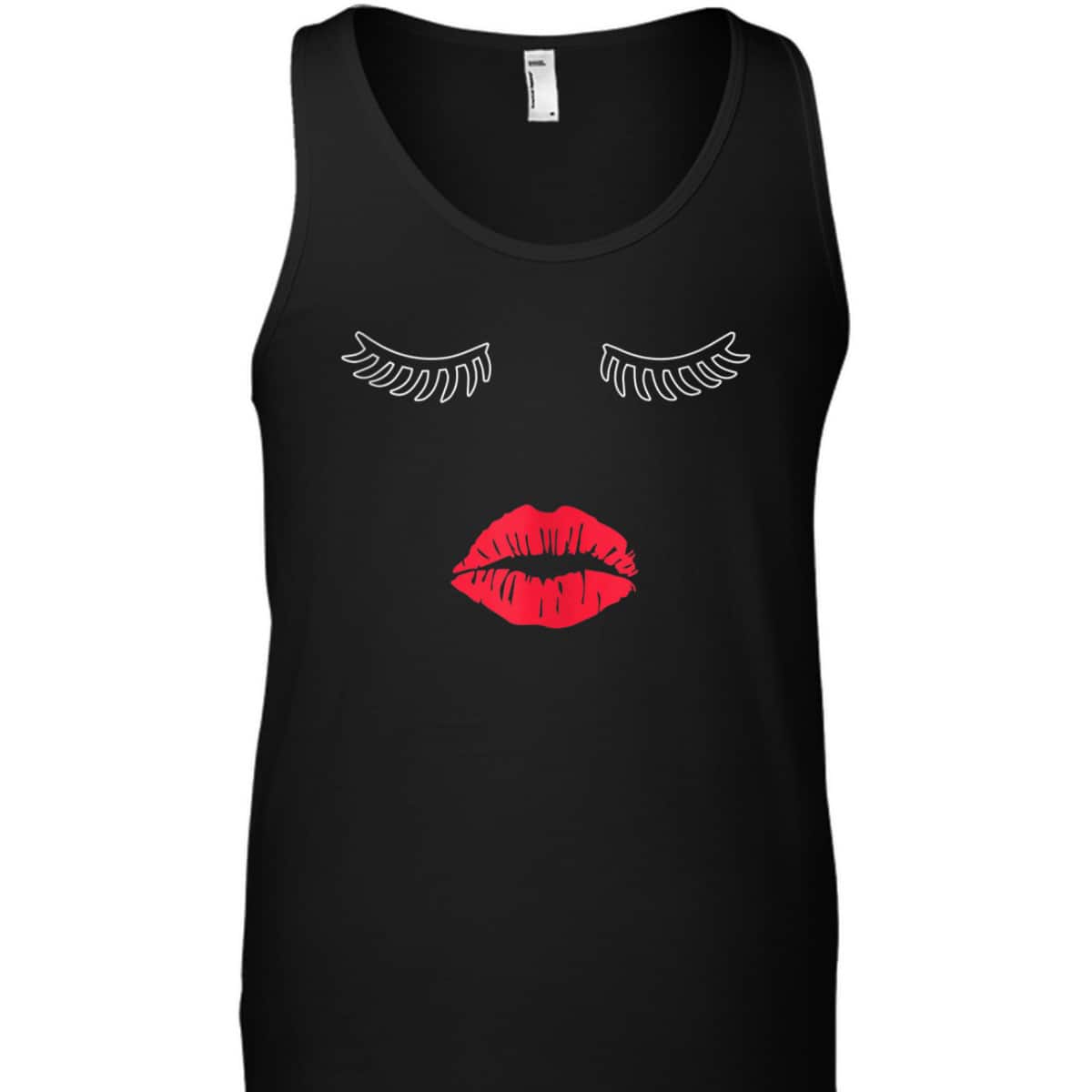 Cute Lashes Lips Woman Girl Beautiful Kiss Feminist Blondie T-Shirt