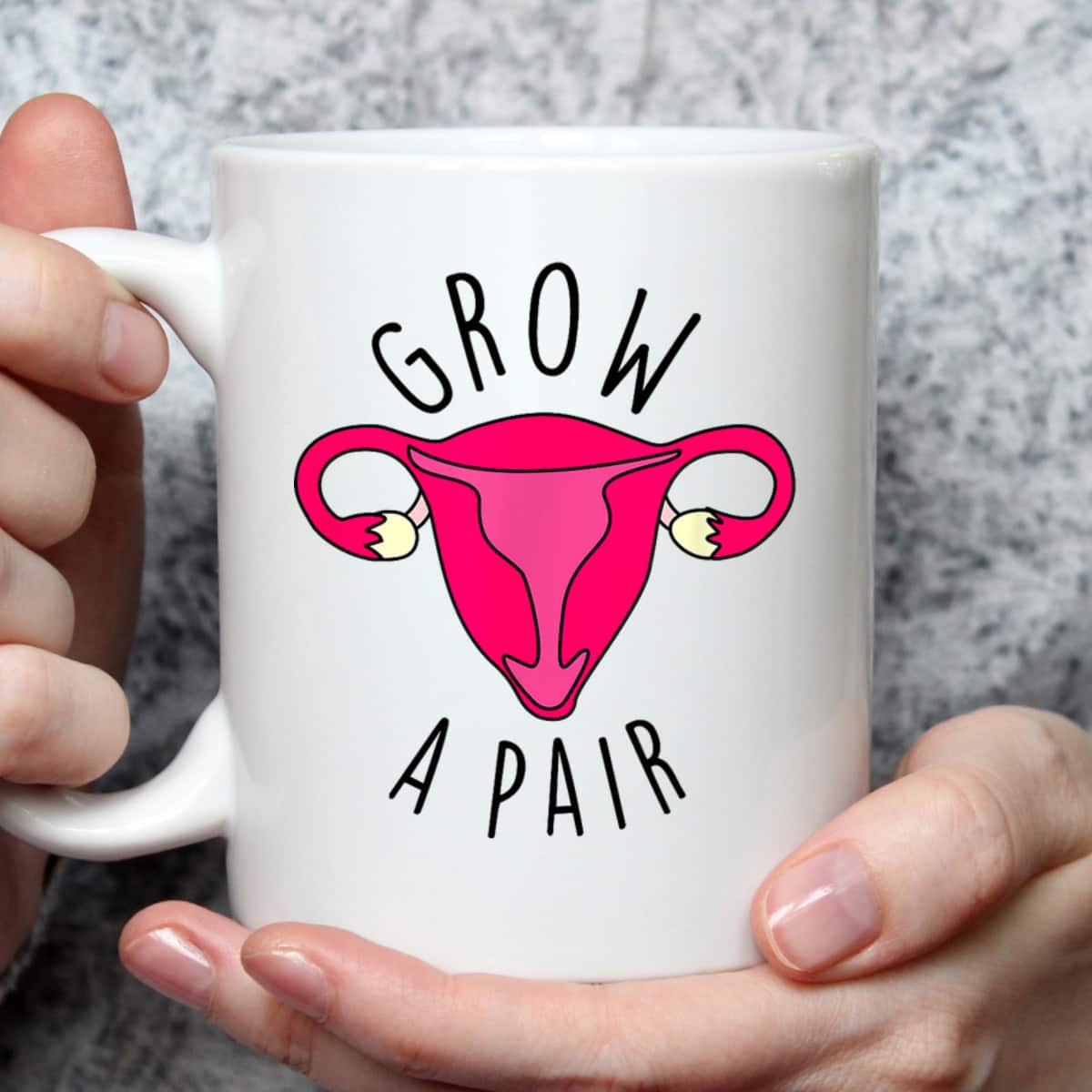 Grow A Pair Uterus Funny Pro Feminism Trendy Feminist Stuff T-Shirt