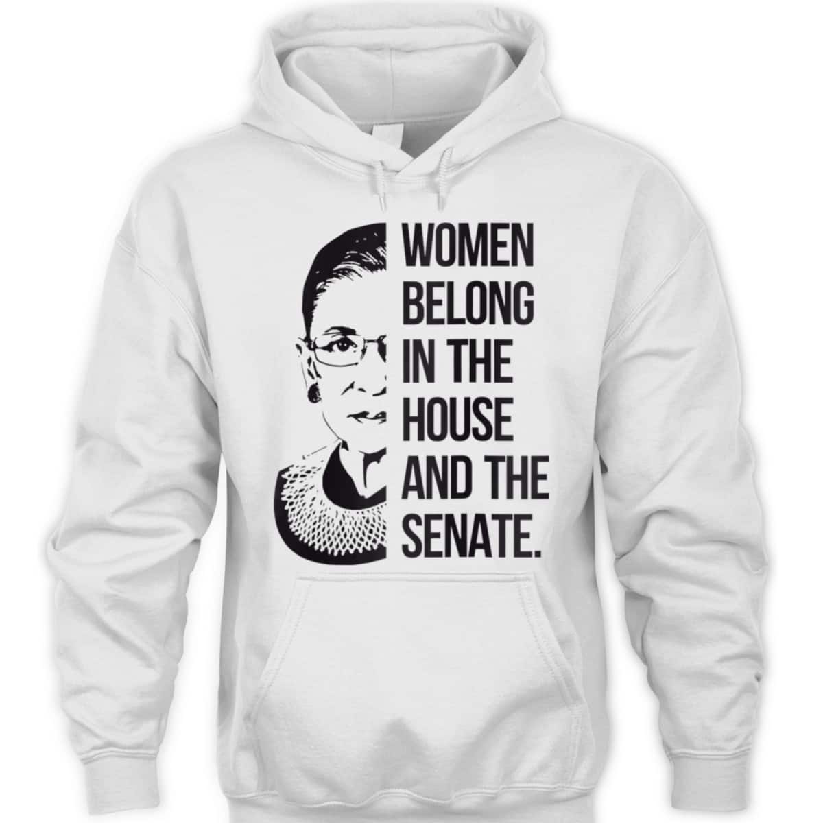 Womens Women Belong In The House And Senate Equal Rights Feminist T-Shirt Womens Women Belong In The House And Senate Equal Rights Feminist T-Shirt