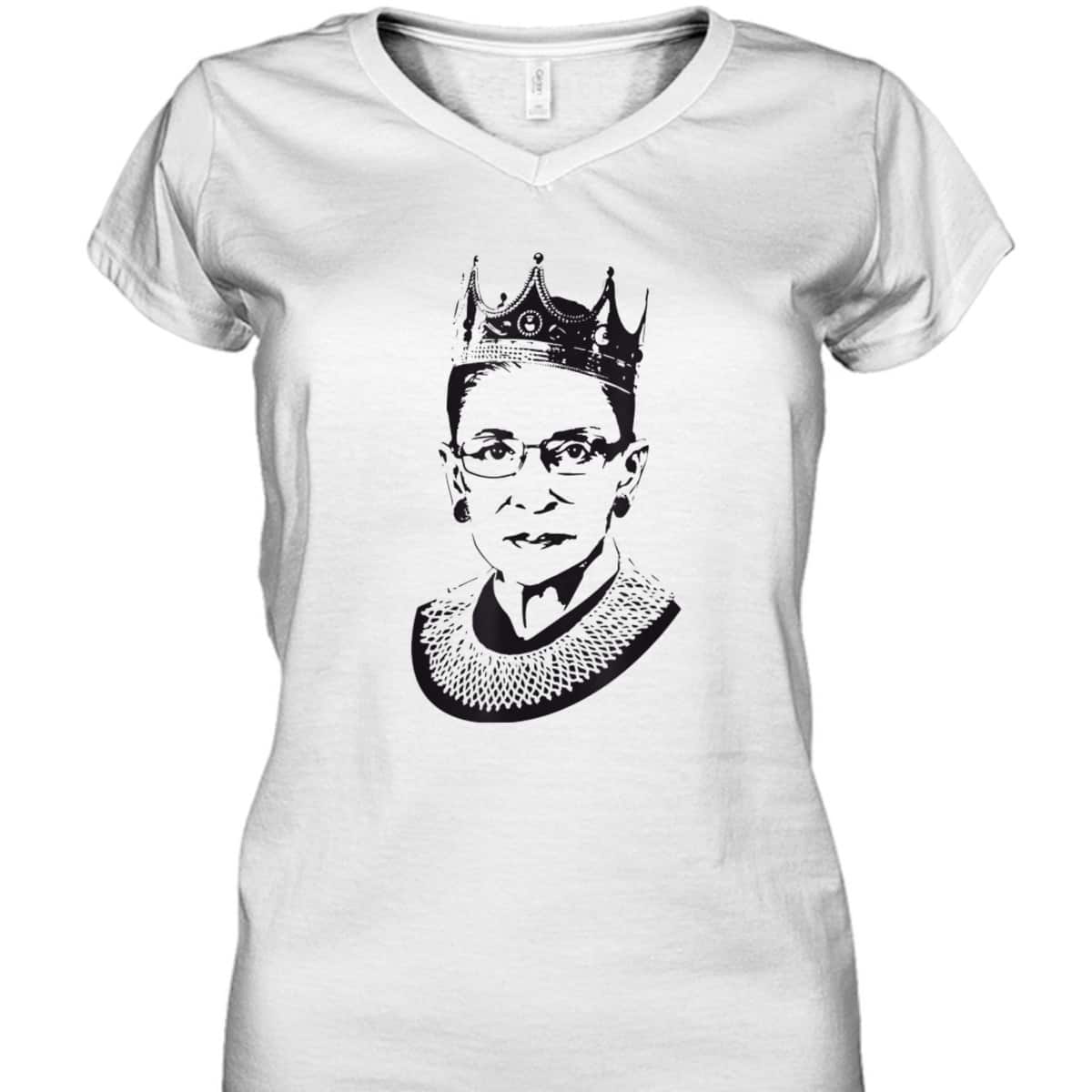 Ruth Bader Ginsburg Wearing A Crown RBG Judge Feminist Gift T-Shirt Ruth Bader Ginsburg Wearing A Crown RBG Judge Feminist Gift T-Shirt