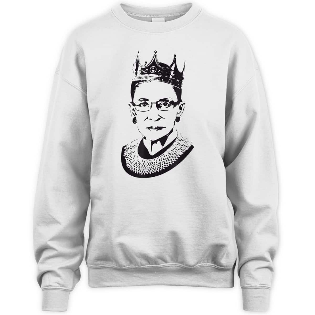 Ruth Bader Ginsburg Wearing A Crown RBG Judge Feminist Gift T-Shirt