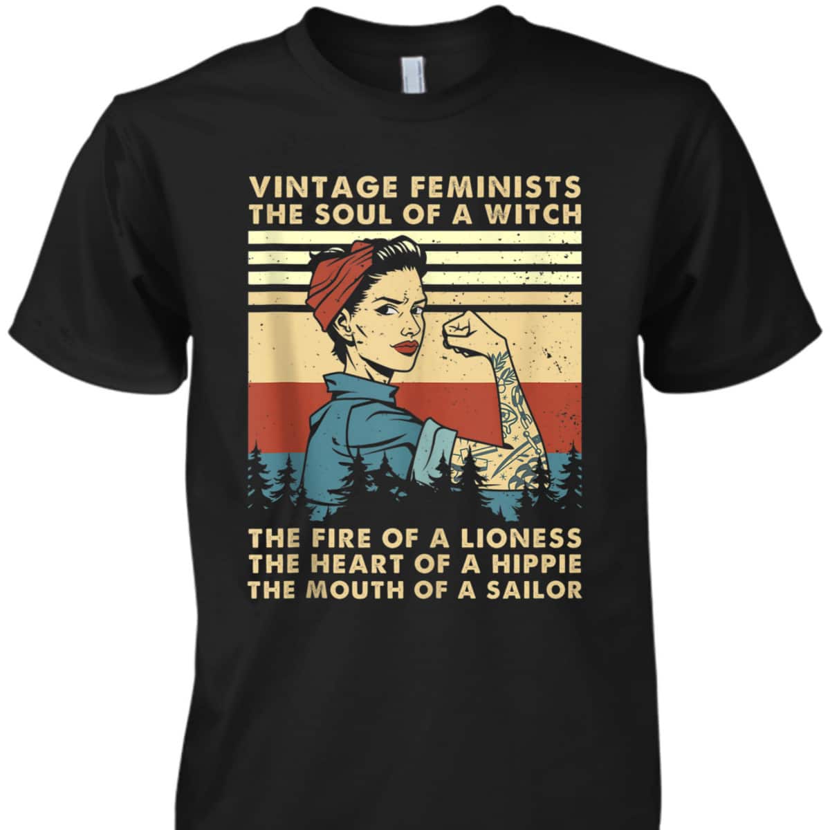 Vintage Feminist Soul Of A Witch The Heart Of A Hippie T-Shirt Vintage Feminist Soul Of A Witch The Heart Of A Hippie T-Shirt