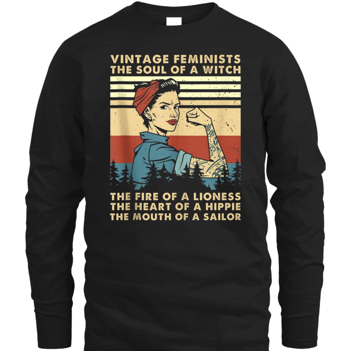 Vintage Feminist Soul Of A Witch The Heart Of A Hippie T-Shirt Vintage Feminist Soul Of A Witch The Heart Of A Hippie T-Shirt