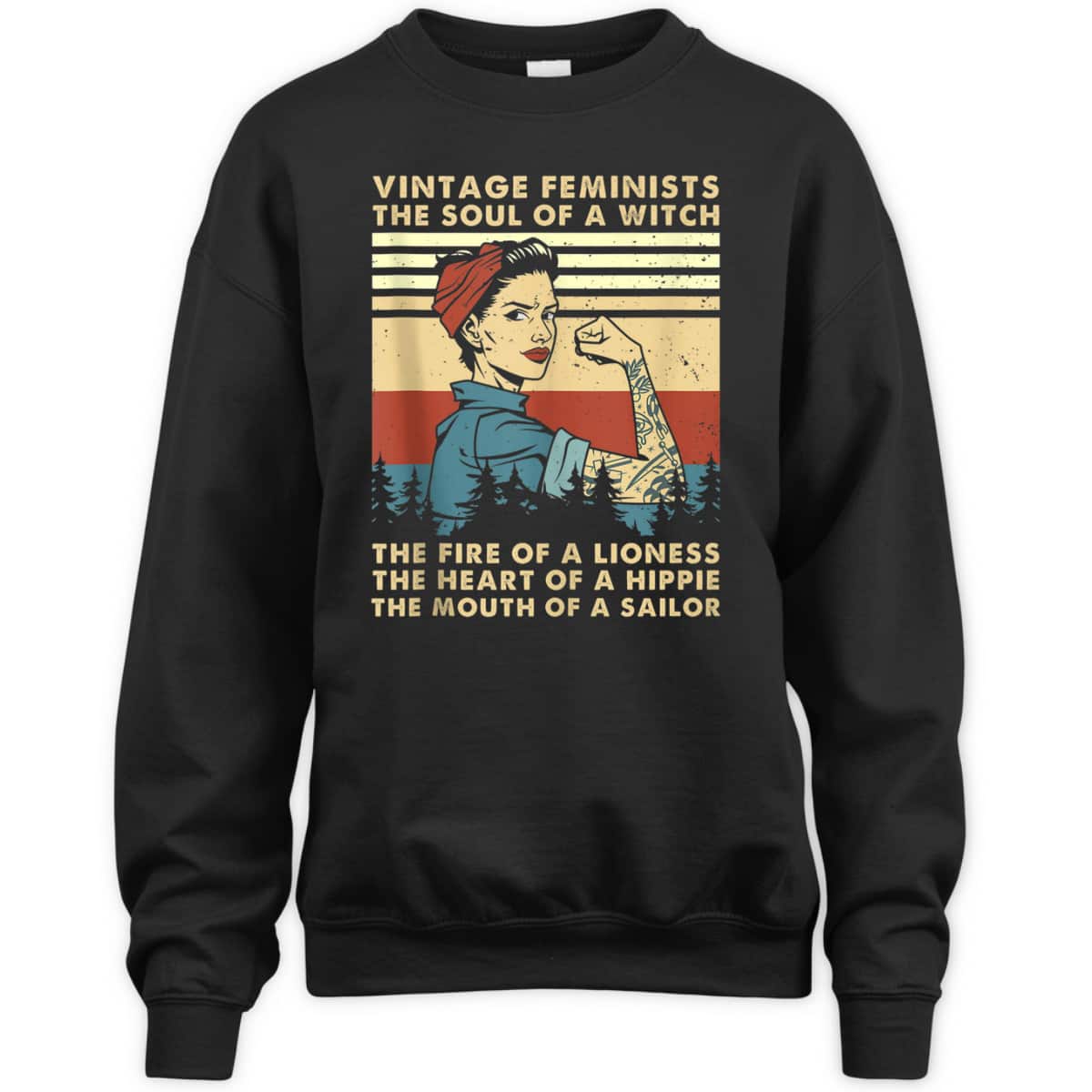 Vintage Feminist Soul Of A Witch The Heart Of A Hippie T-Shirt