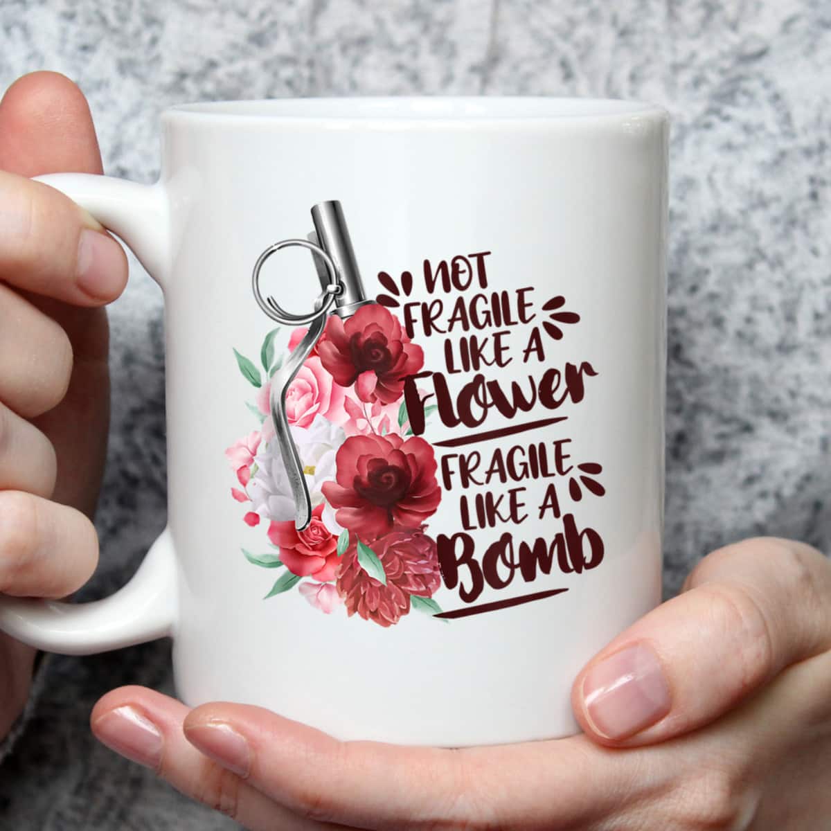 Not Fragile Like Flower Fragile Like Bomb Feminist Gift T-Shirt Not Fragile Like Flower Fragile Like Bomb Feminist Gift T-Shirt