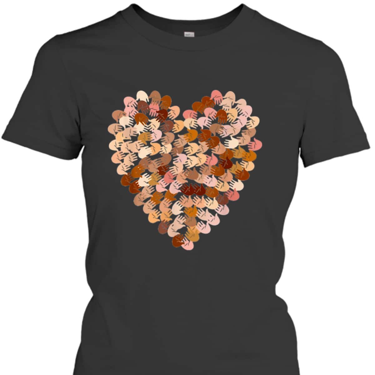 Feminist Multicultural Heart Hands Heart T-Shirt Feminist Multicultural Heart Hands Heart T-Shirt