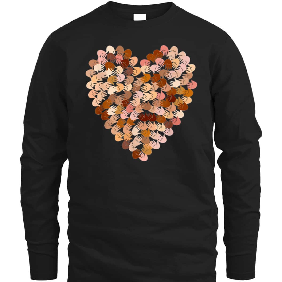 Feminist Multicultural Heart Hands Heart T-Shirt