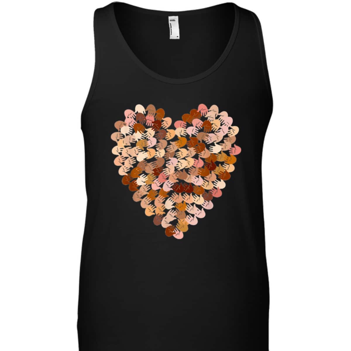 Feminist Multicultural Heart Hands Heart T-Shirt