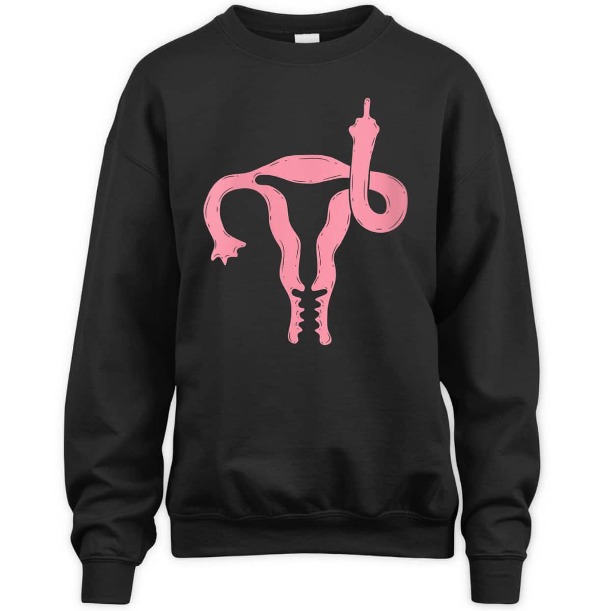 Womens Uterus Shows Middle Finger Feminist Feminism Gift T-Shirt Womens Uterus Shows Middle Finger Feminist Feminism Gift T-Shirt